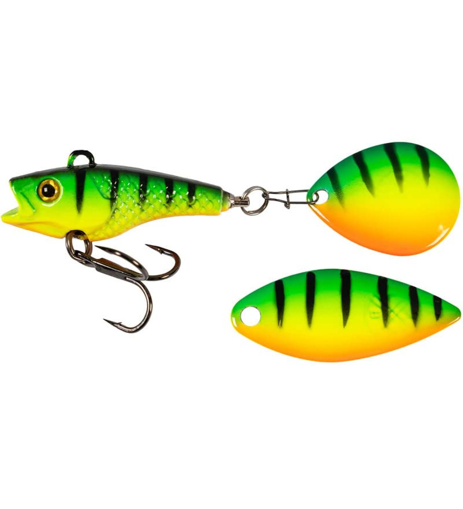 LMAB Good Vibe Jig Spinner with interchangeable blade Jig Spinner for fishing perch & pike Spinjig 10 g Firetiger