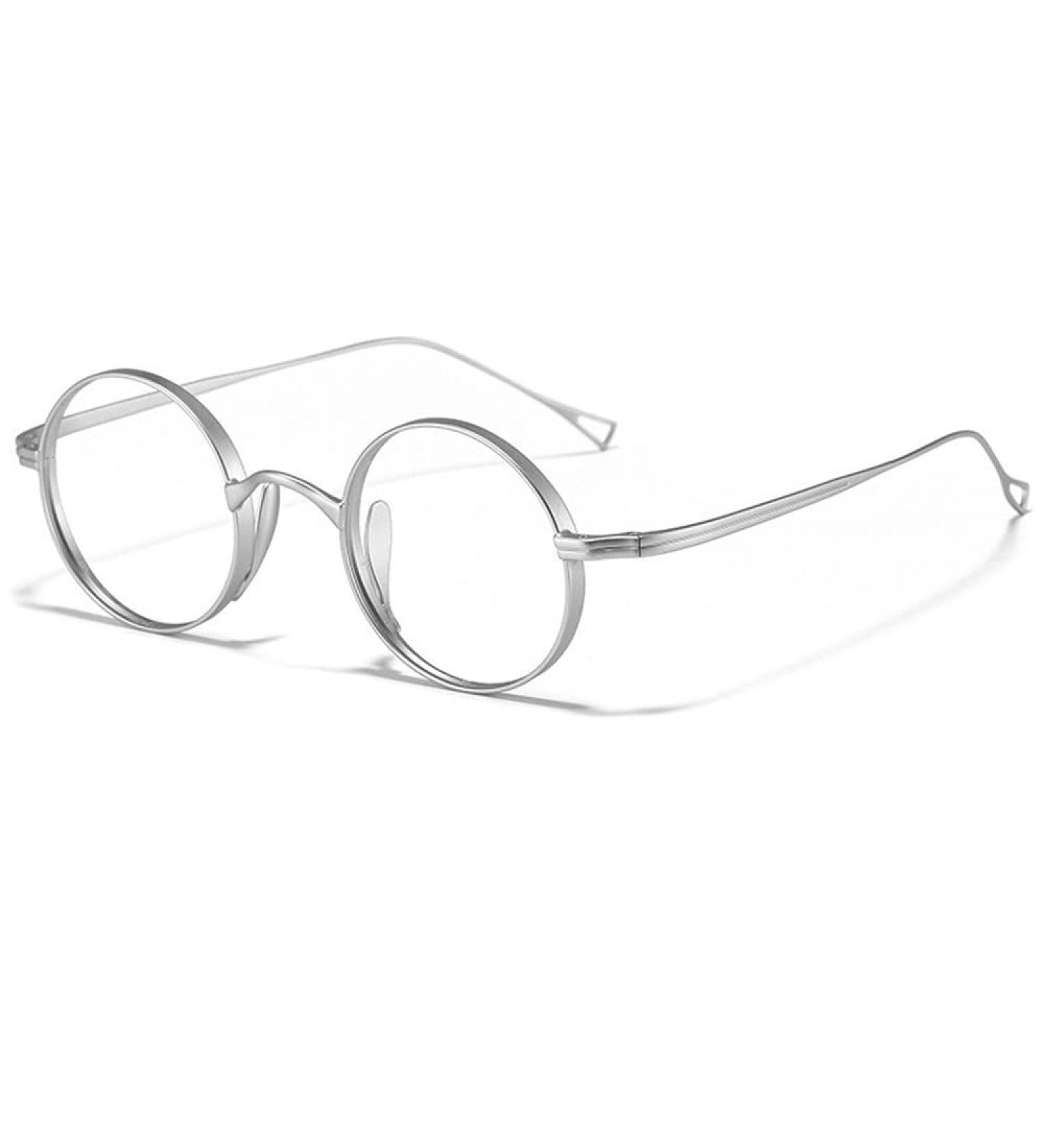 DAGIJIRD Round Vintage Style Glasses - Titanium Retro Frames (132mm Silver) - Stylish International Shipping - Buy Online on GoSupps.com