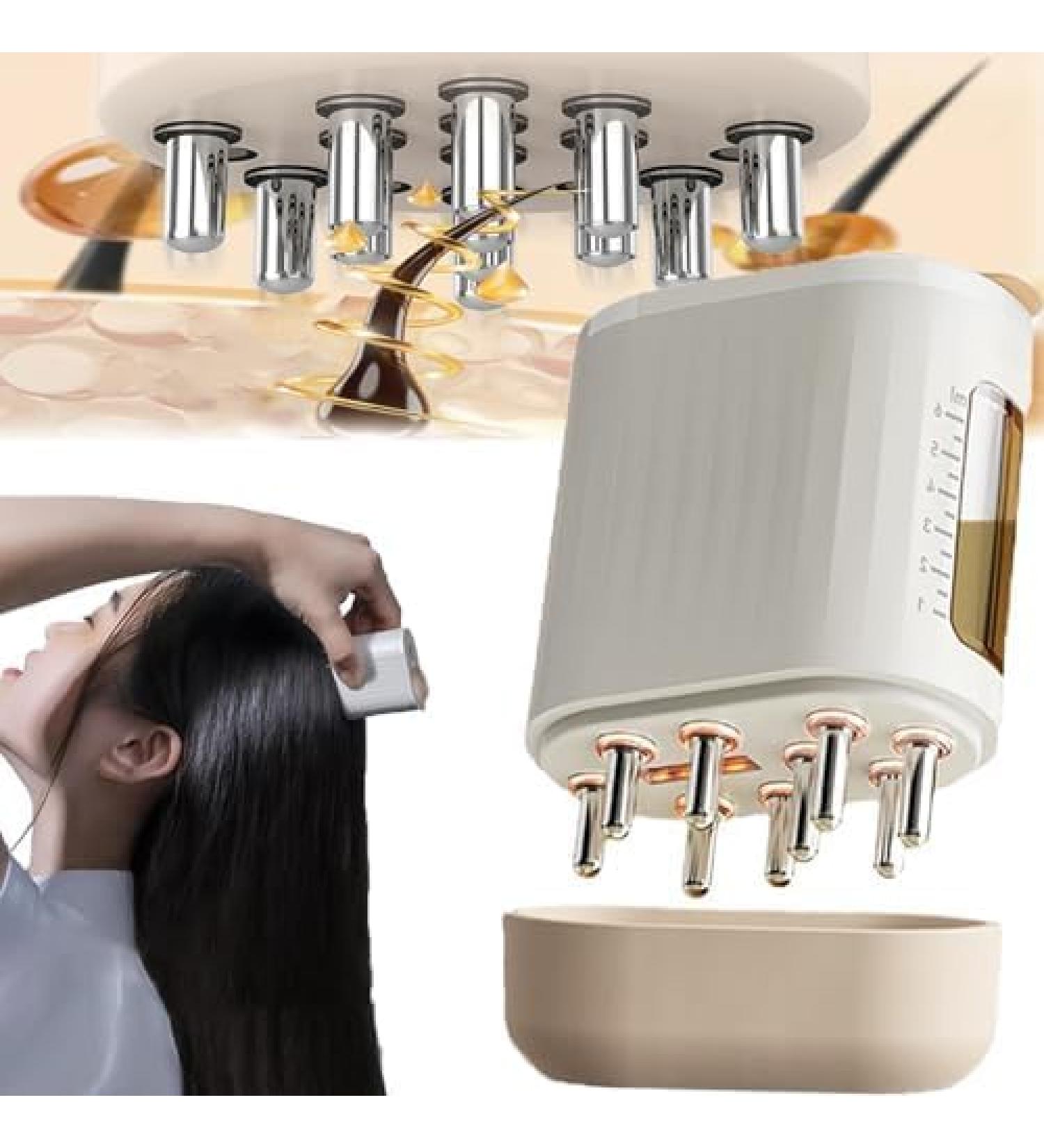 Hair Oil Applicator & Scalp Massager - 2-in-1 Oil Applicator Brush for Hair Growth - Red Light Therapy - Advanced Scalp Care - 2 Pieces - Buy Online on GoSupps.com