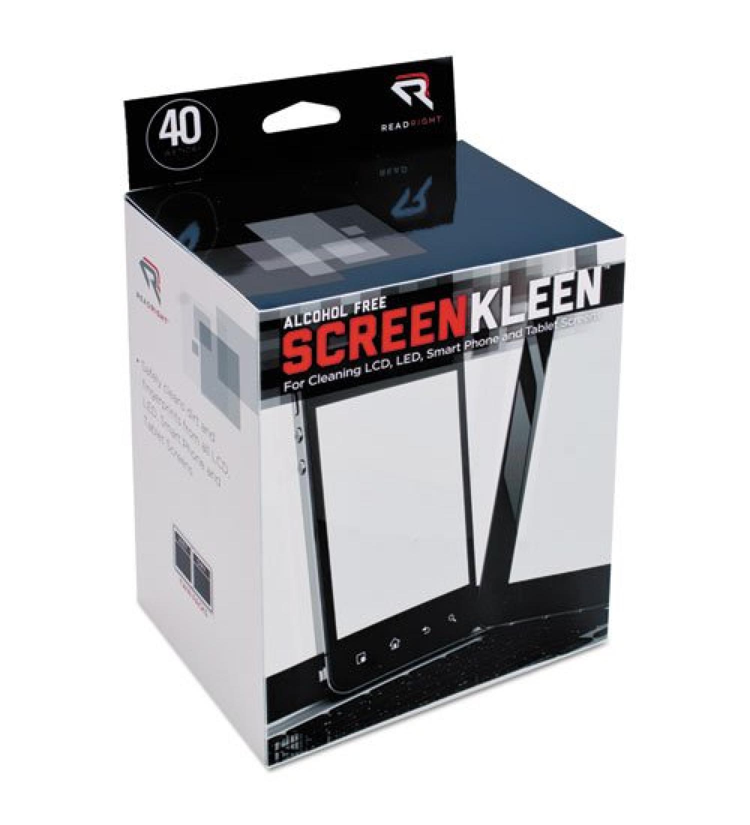 ScreenKleen Alcohol-Free Wet Wipes Cloth 5 x 5 40/Box