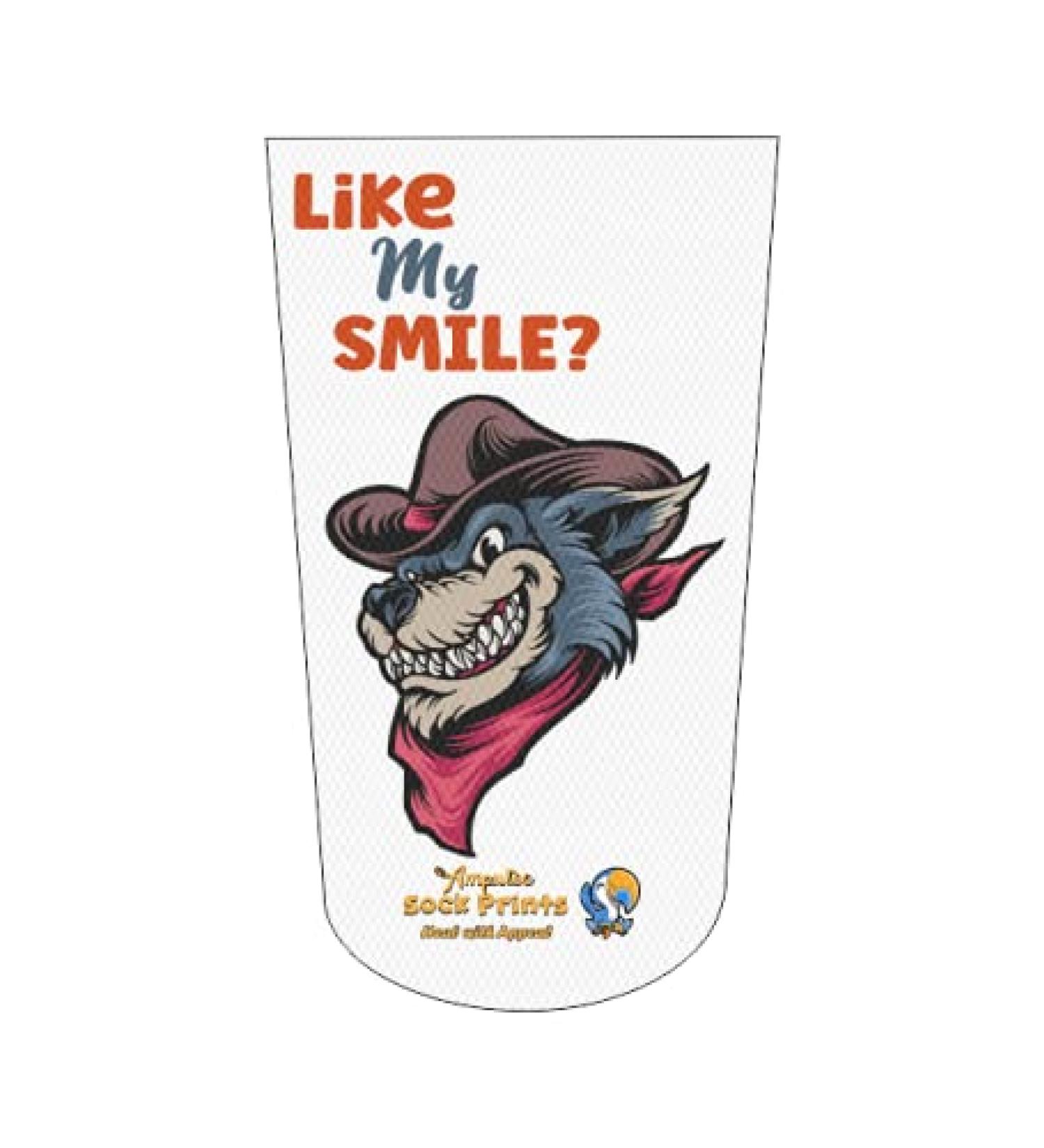 Amputee Stump Sock - Wolf Mascot Teethy Grin V1 3Ply - Heal with Appeal - Buy Online on GoSupps.com