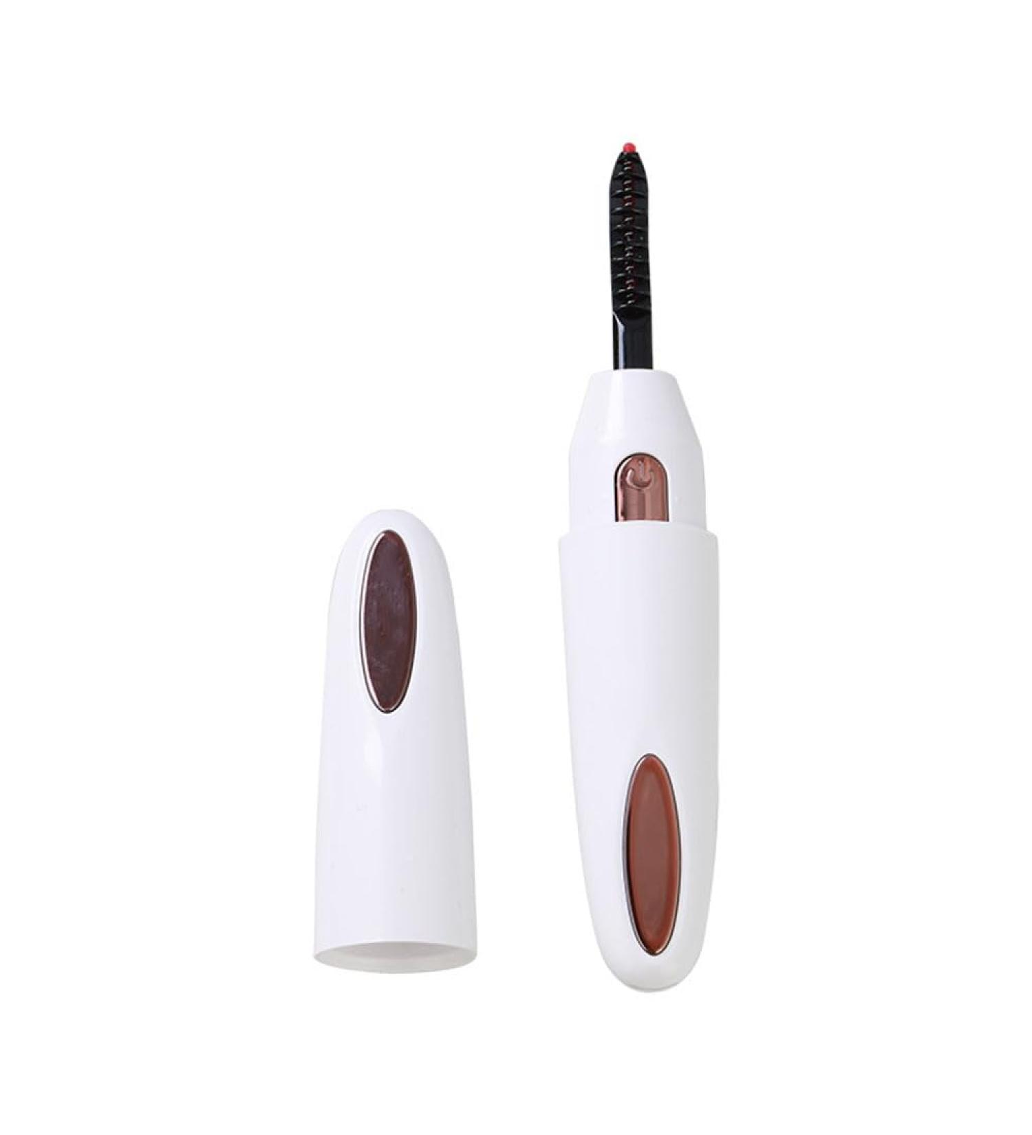 Heated Eyelash Curler USB Rechargeable Eyelash Curler with Comb 2 Speed Intelligent Temperature Control 24 Hours Lasting Curling Suitable for Makeup - Black (White) - Buy Online on GoSupps.com