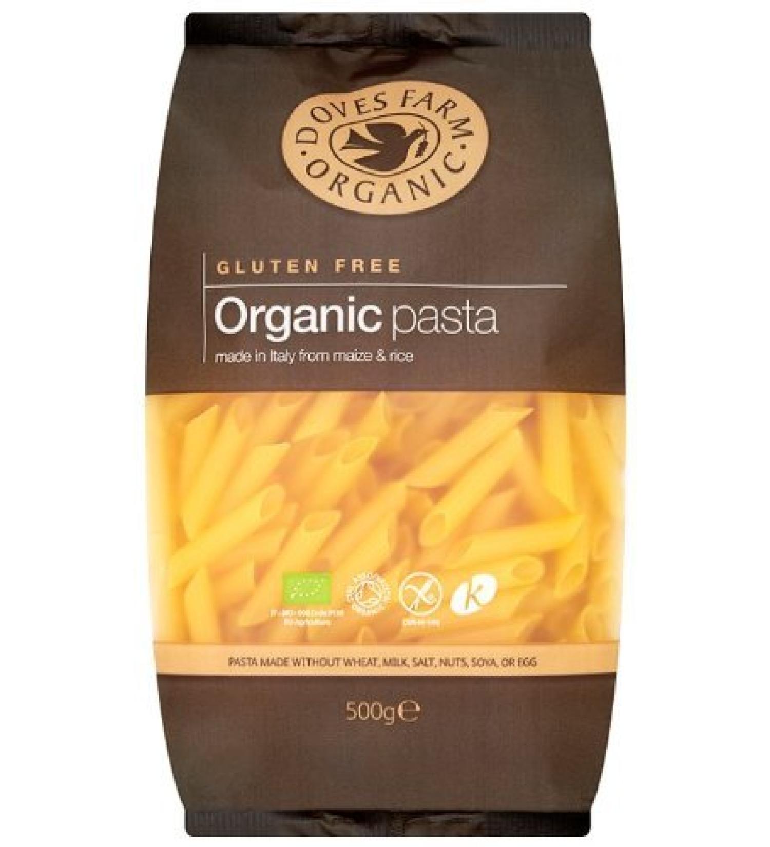 Doves Farm | Organic Maize/Rice Penne Pasta | 2 x 8 x 500g - Buy Online on GoSupps.com