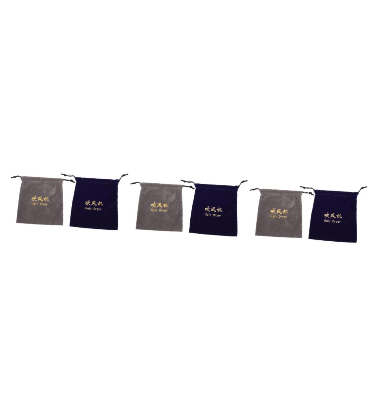 Healeved 6 Pcs Storage Bag Celofane Bags Makeup Travel Bag Hairdryer Bag Drawstring Bag Hair Dryer Velvet - Buy Online on GoSupps.com