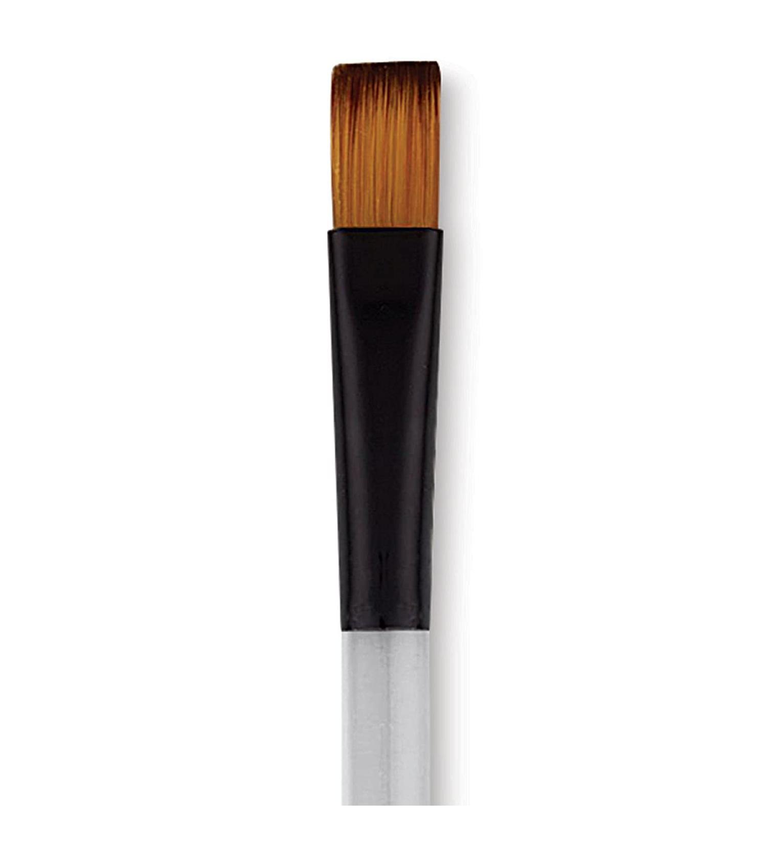 Dynasty Black Gold Series Synthetic Brushes Flat Wash Clear Acrylic Handle 1/2 in.