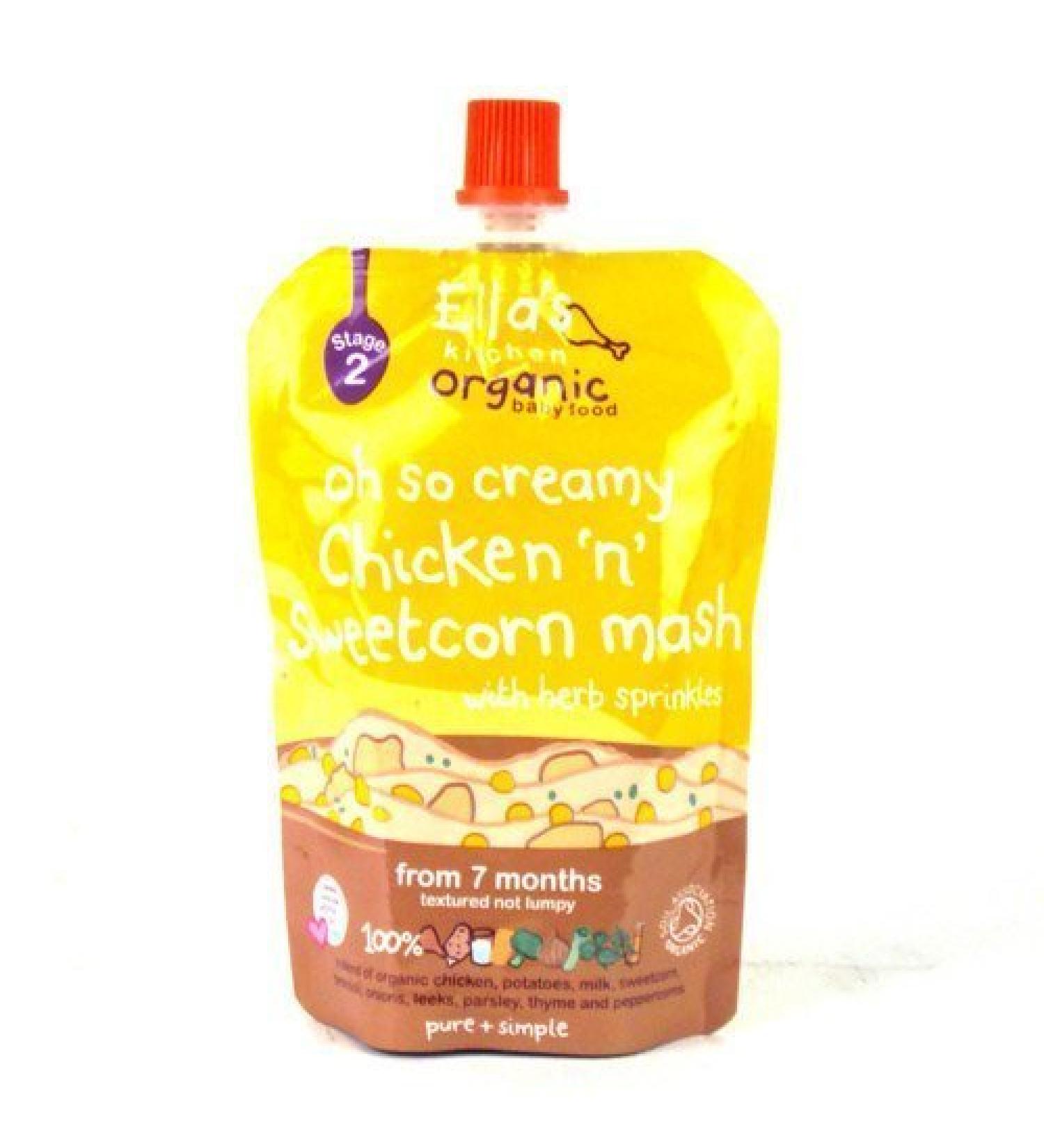 Ellas Kitchen 7 Month Organic Chicken Sweetcorn & Herb 140g