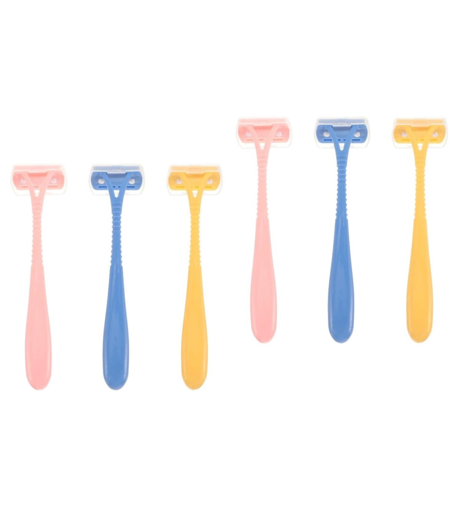 Fomiyes 6 STK Manual Hair Removal Knife - Women's Bikinizone Trimmer Disposable Body Razor Travel Beauty Tool - Buy Online on GoSupps.com