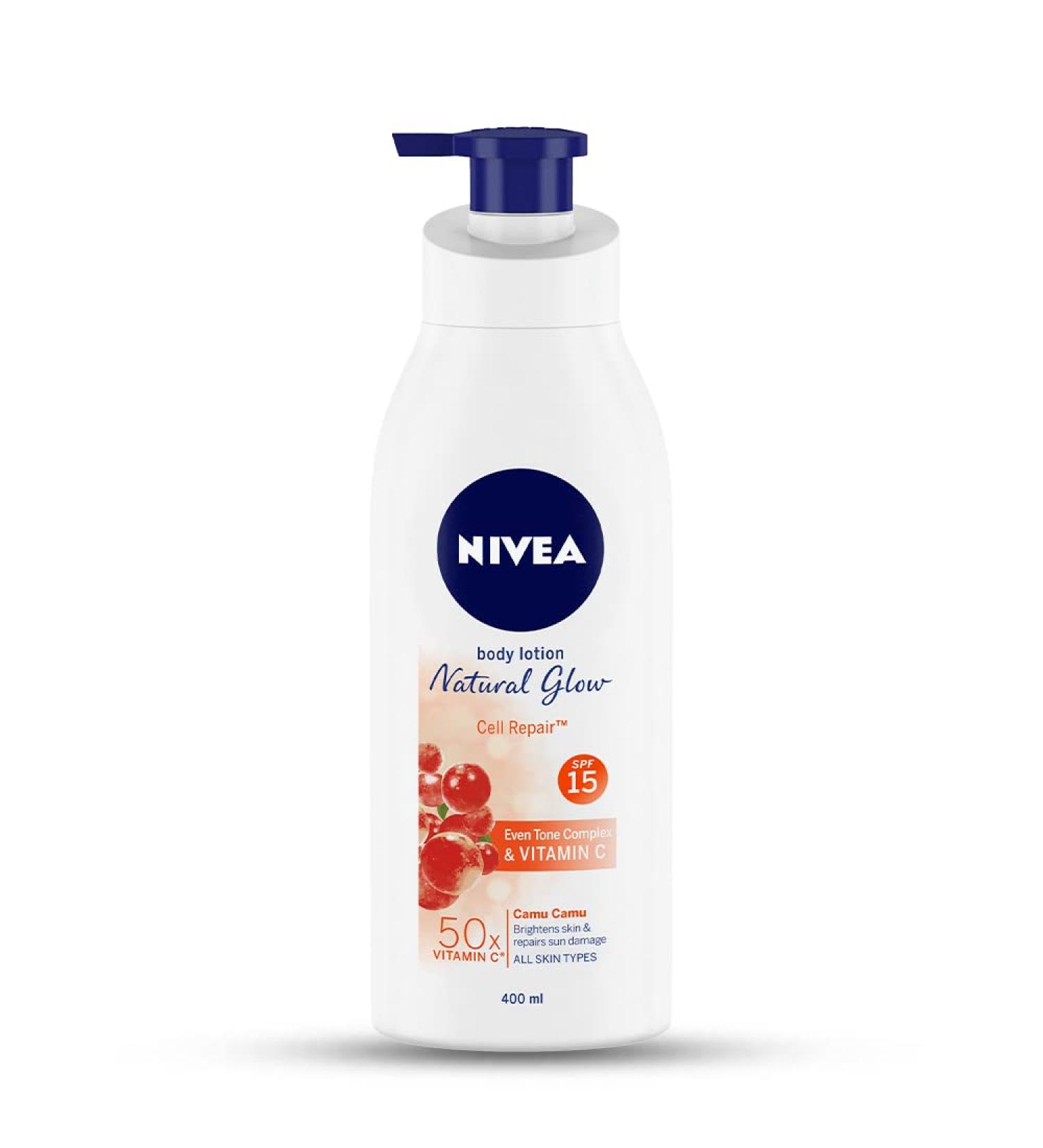 Nivea Extra Whitening Cell Repair Body Lotion SPF 15 400ml - Moisturize, Brighten, and Protect Skin - Buy Online on GoSupps.com