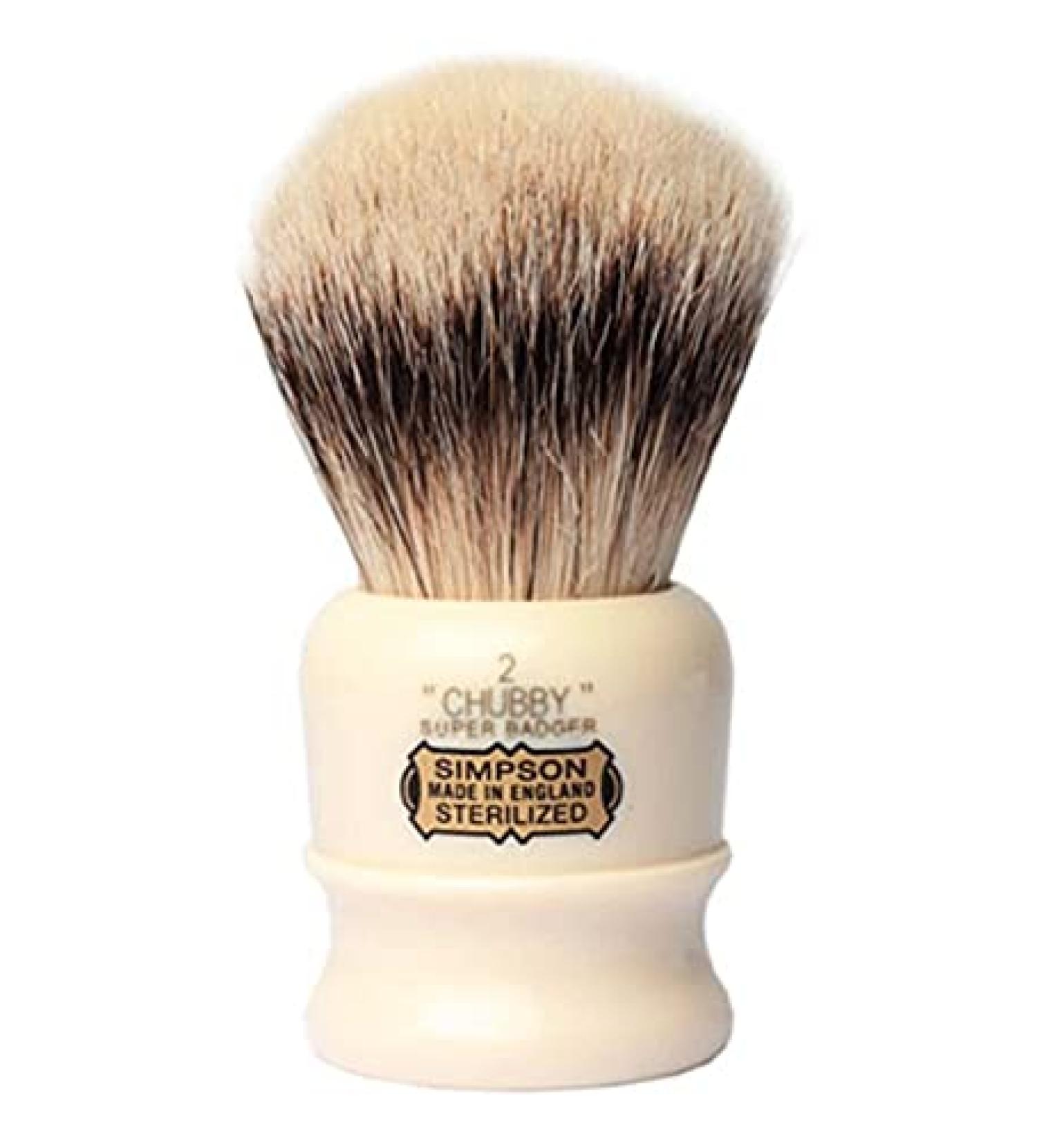 Simpsons 'Chubby 2' Super Badger Shaving Brush - Premium Quality for a Smooth Shave | International Shipping Available - Buy Online on GoSupps.com