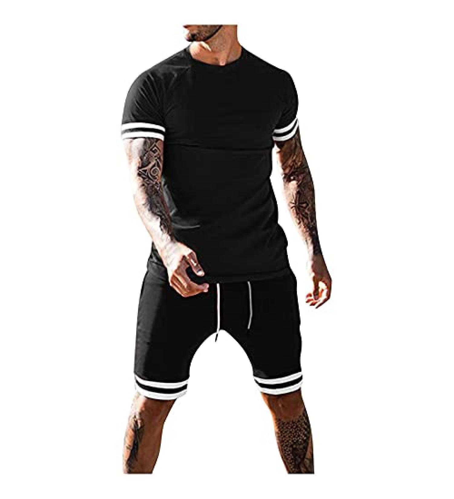 Men's Tie Dye Basketball Sport Set - Black Short Sleeve Shirt and Shorts Set - Small - Buy Online on GoSupps.com