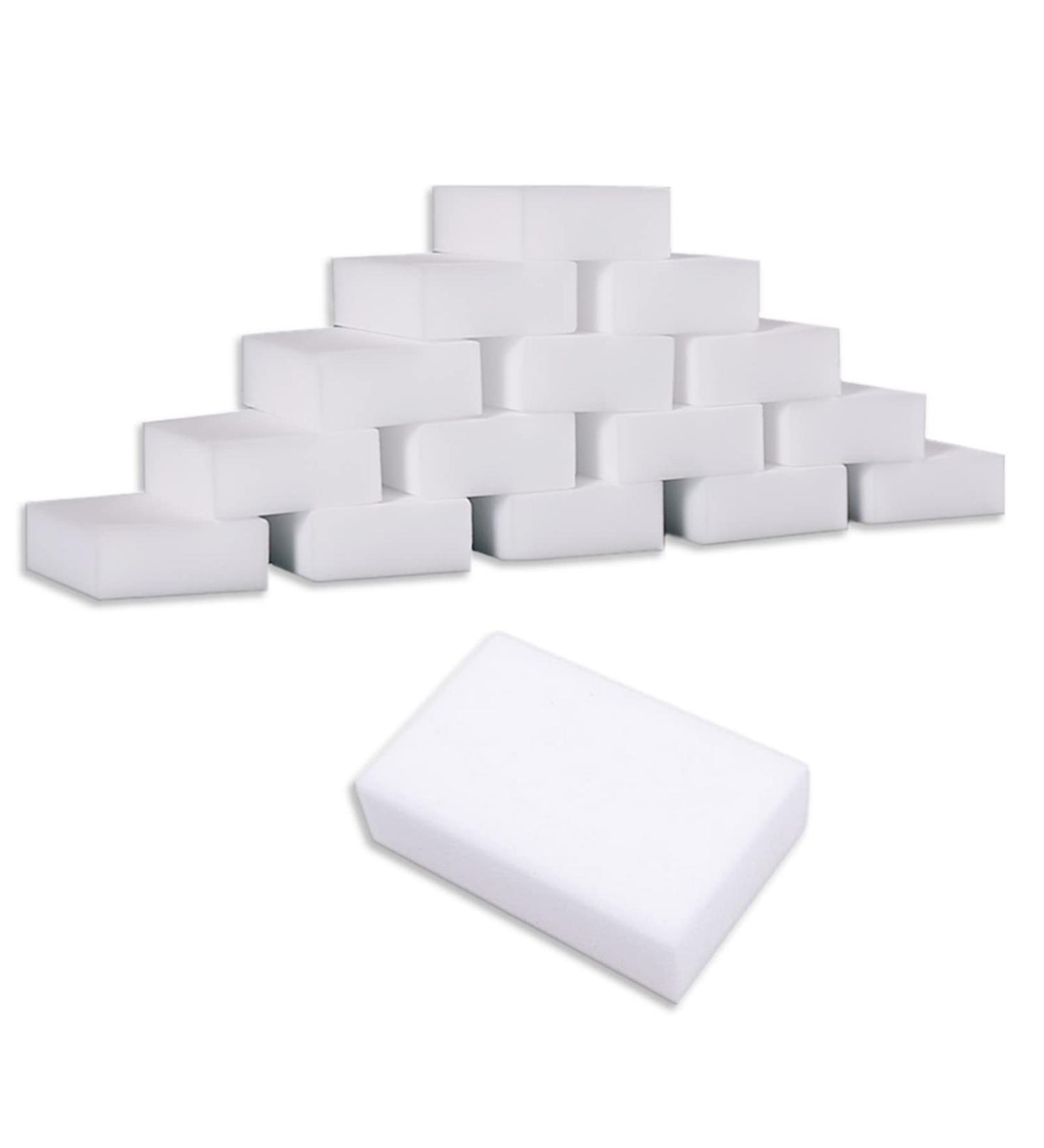 Magic Sponges Cleaning Eraser 50 Pack Melamine Sponge Foam Pads Multi-Functional Household Cleaning Kitchen Dish Sponge for Furniture Bathroom Bathtub Sink Floor Baseboard Wall Cleaner 50pcs 3.93x2.36x0.79in - Buy Online on GoSupps.com