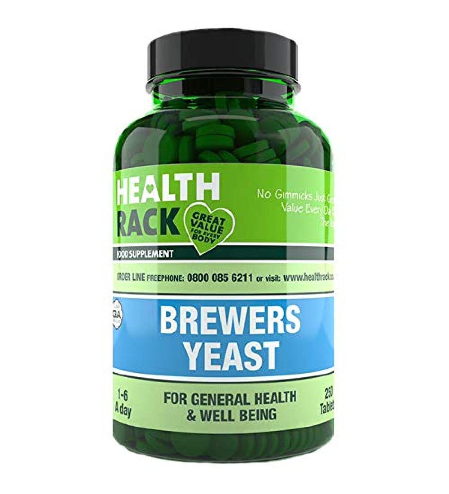 Brewers Yeast 500mg 180 Vegan Tablets Natural Source of B-Vitamins Amino Acids and Minerals - Buy Online on GoSupps.com