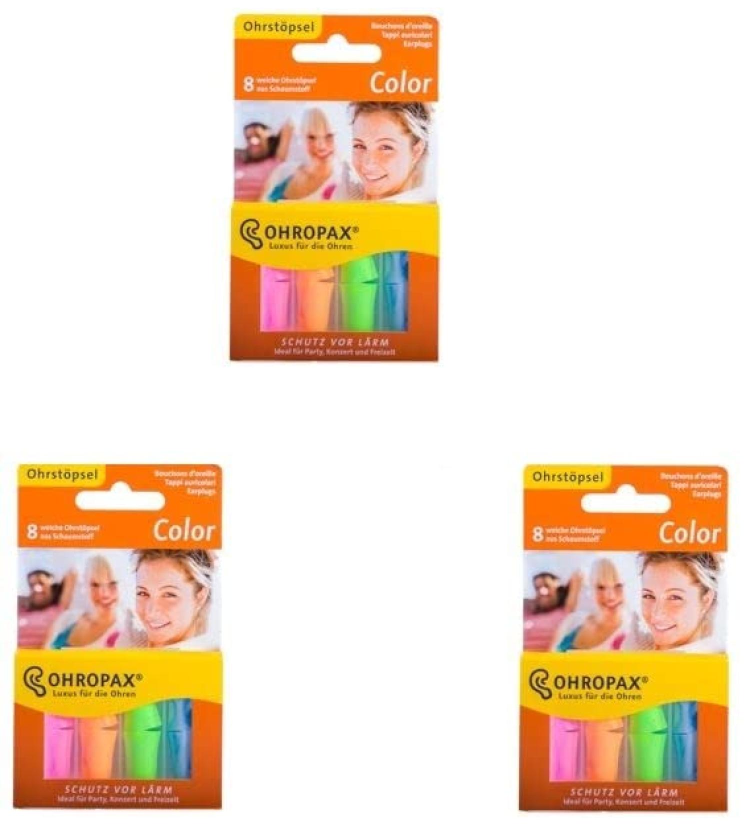 Buy OHROPAX Color Foam Ear Plugs - 3x8 Pack for Ultimate Comfort | International Shipping Available - Buy Online on GoSupps.com