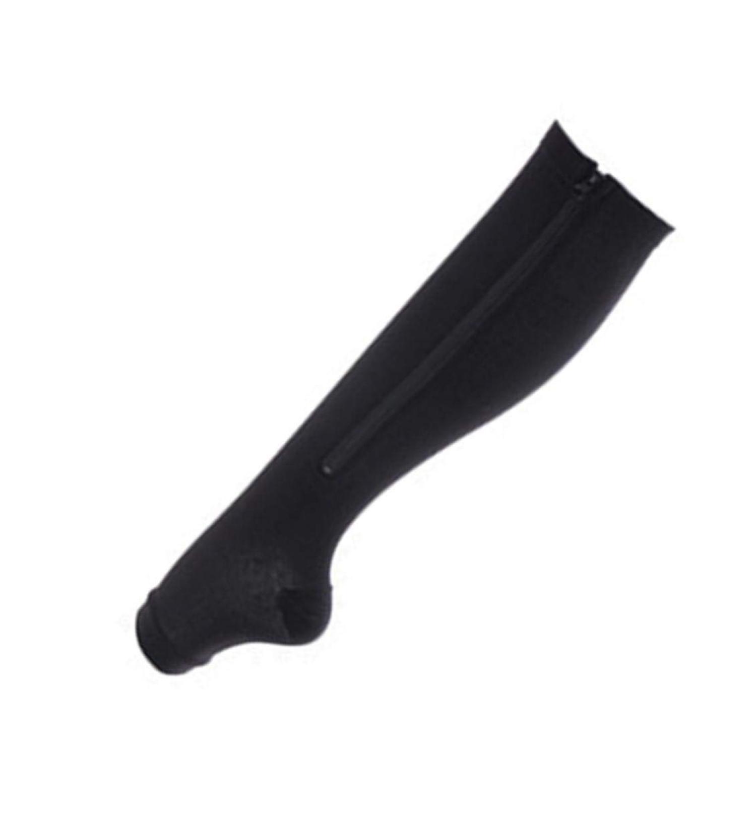 Angoter Compression Socks for Men & Women - Knee-Length Zippered Support for Edema & Varices - Relief for Swollen Legs - Buy Online on GoSupps.com