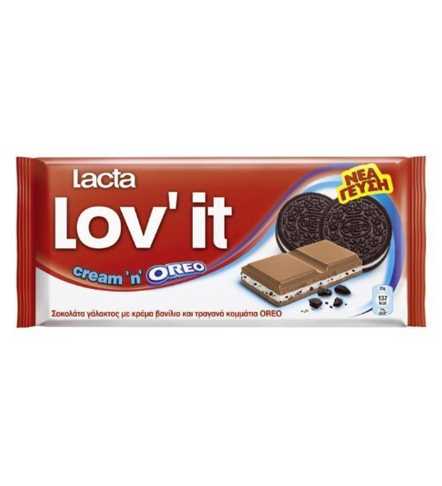 5 x Lacta Lov'it Cream'n'OREO - Greek Chocolat (paquet de 5) by N/A