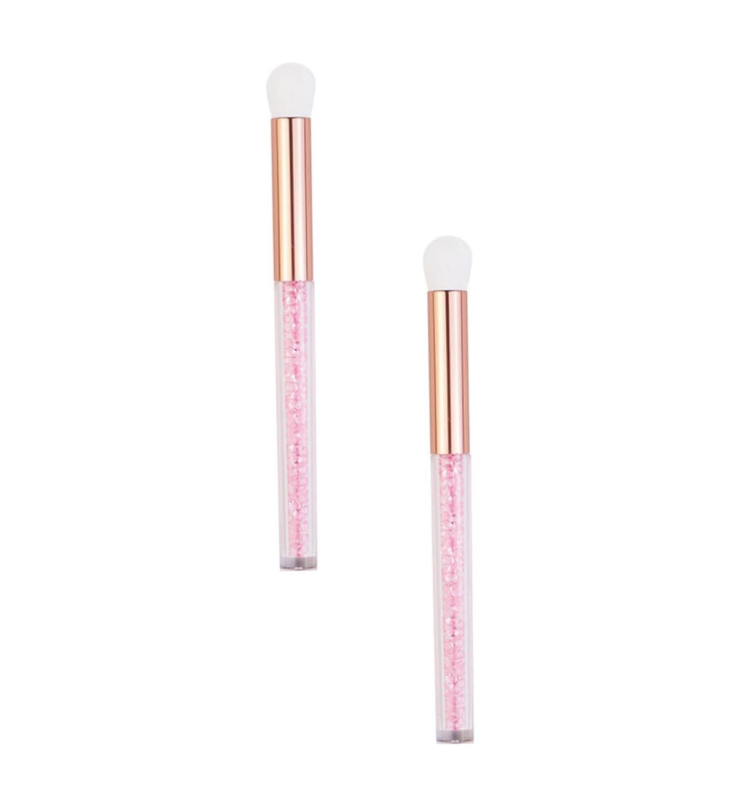 Healeved 2pcs Nose Brush Fluff Eyeshadow Brush Bling Sunglasses Womens Artificial Brush Aluminum Tube - Buy Online on GoSupps.com