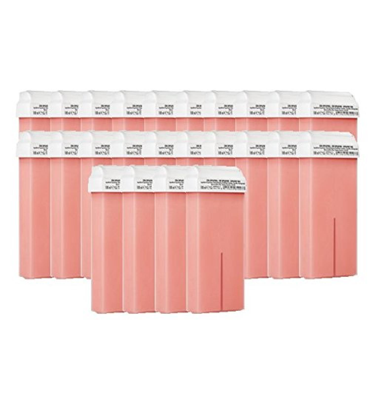 Purenail Purewax Wax Cartridges Pink for Hair Removal with Band Blue 24 Pieces