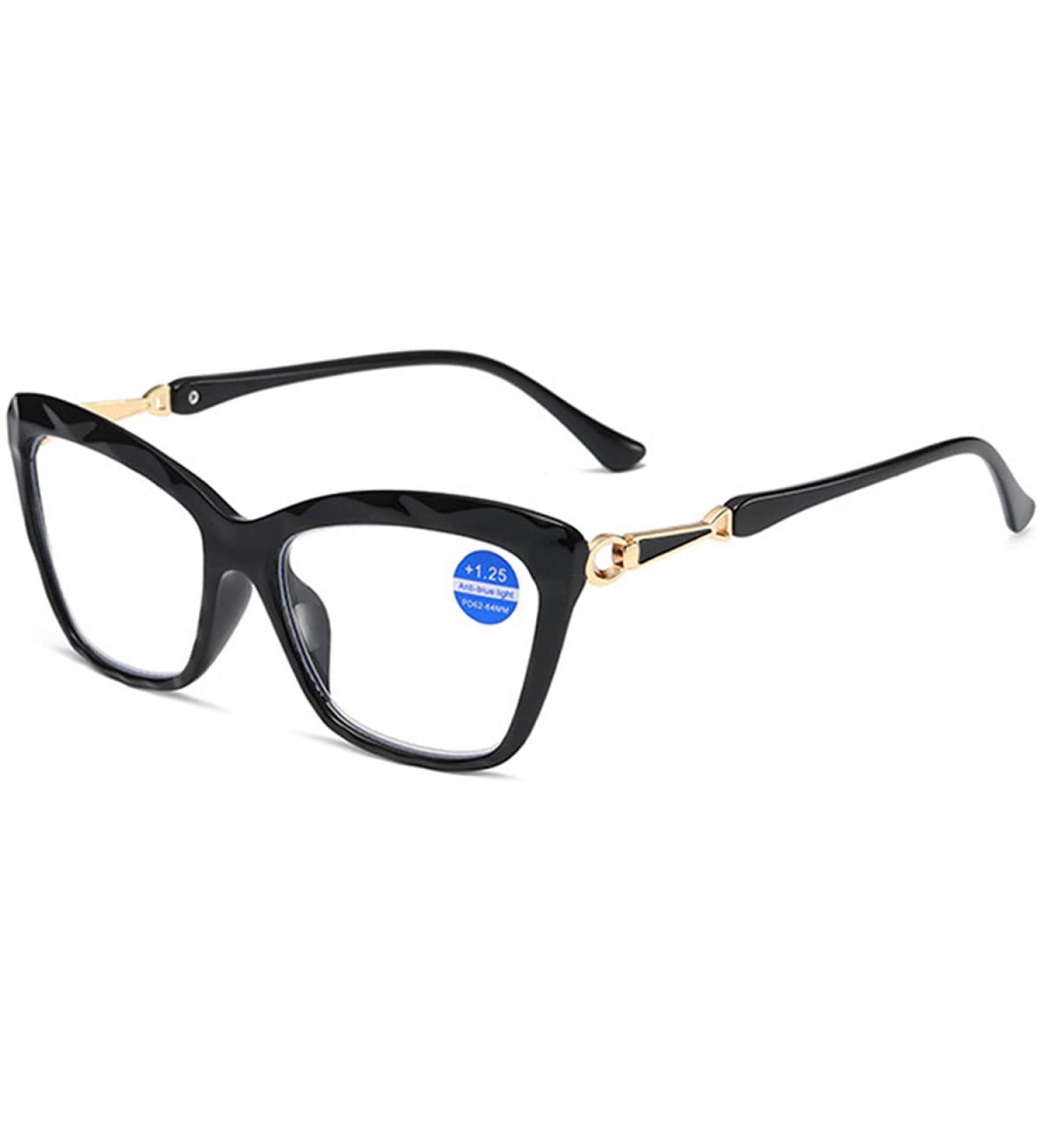 Koosufa Retro Cateye Anti-Blue Light Reading Glasses for Women | Hornlillen Fashion & Anti-Fatigue | 1.0 to 4.0 Strengths Available - Buy Online on GoSupps.com