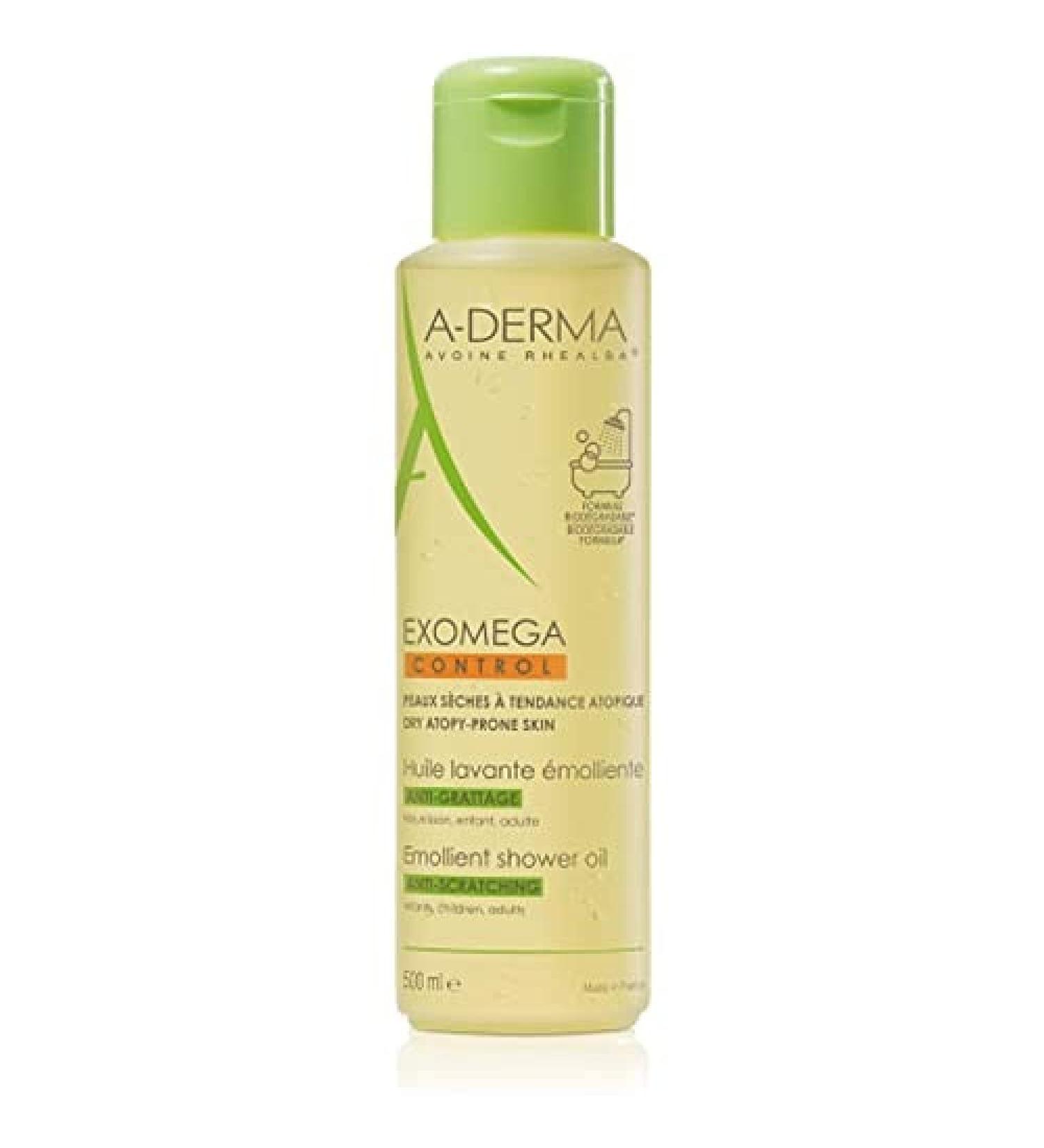 Aderma Exomega Shower Oil 500ml - Hydrating Body Wash for Sensitive Skin - Buy Online on GoSupps.com