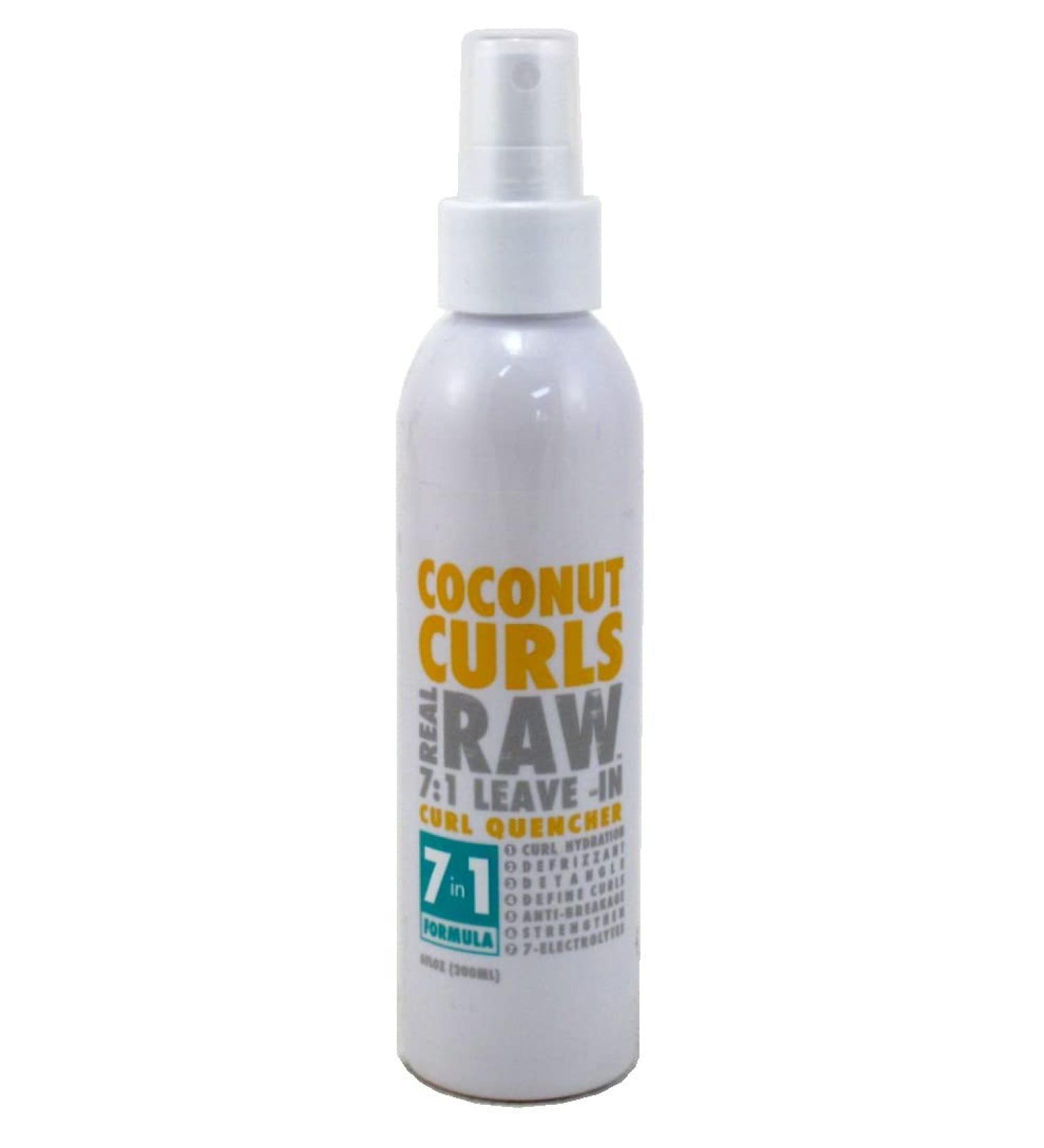 Real Raw Leave-In Coconut Curls 7-In-1 Quench 6 Ounce (177ml) - Buy Online on GoSupps.com