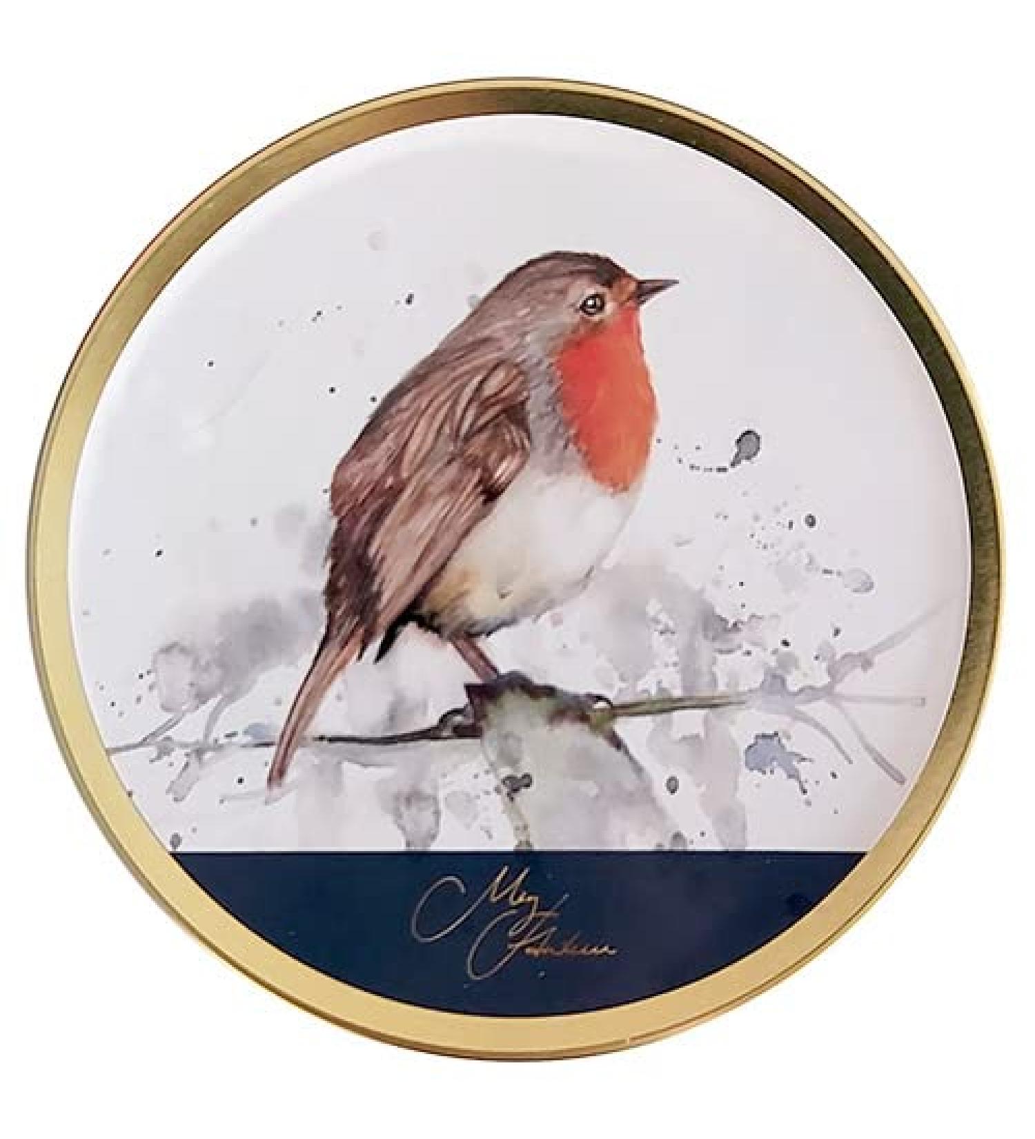 Simpkins Merry Christmas Robin Design Mixed Fruit Travel Sweets 175g Tin