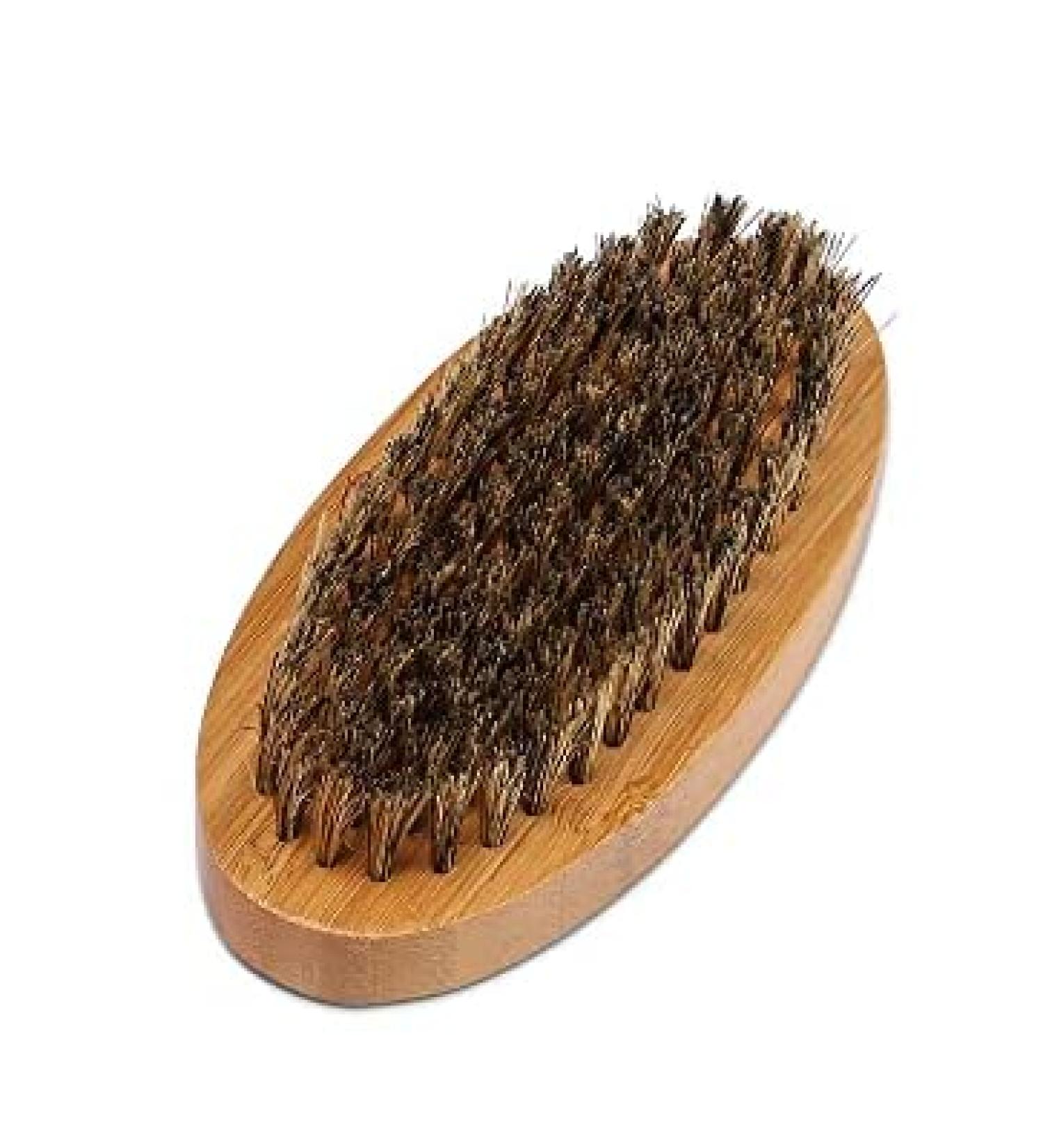 Natural beard brush mustache and beard care brush
