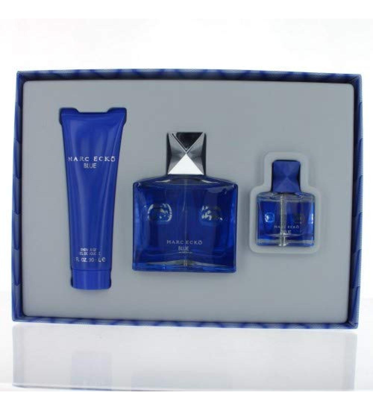 Marc Ecko Blue By Marc Ecko | 3 Piece Gift Set - 3.4 Oz Eau De Toilette Spray 0.5 Oz Eau De Toilette Spray 3.0 Oz Hair And Body Wash | Fragrance For Men