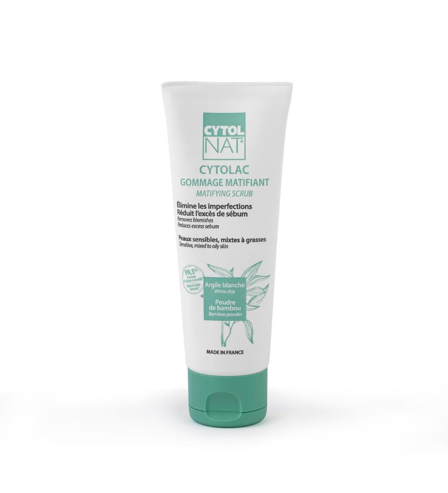 CYTOLNAT - Cytolac Mattifying Scrub - Care for sensitive combination to oily skin - Eliminates imperfections - Reduces excess sebum - 75ml - Buy Online on GoSupps.com