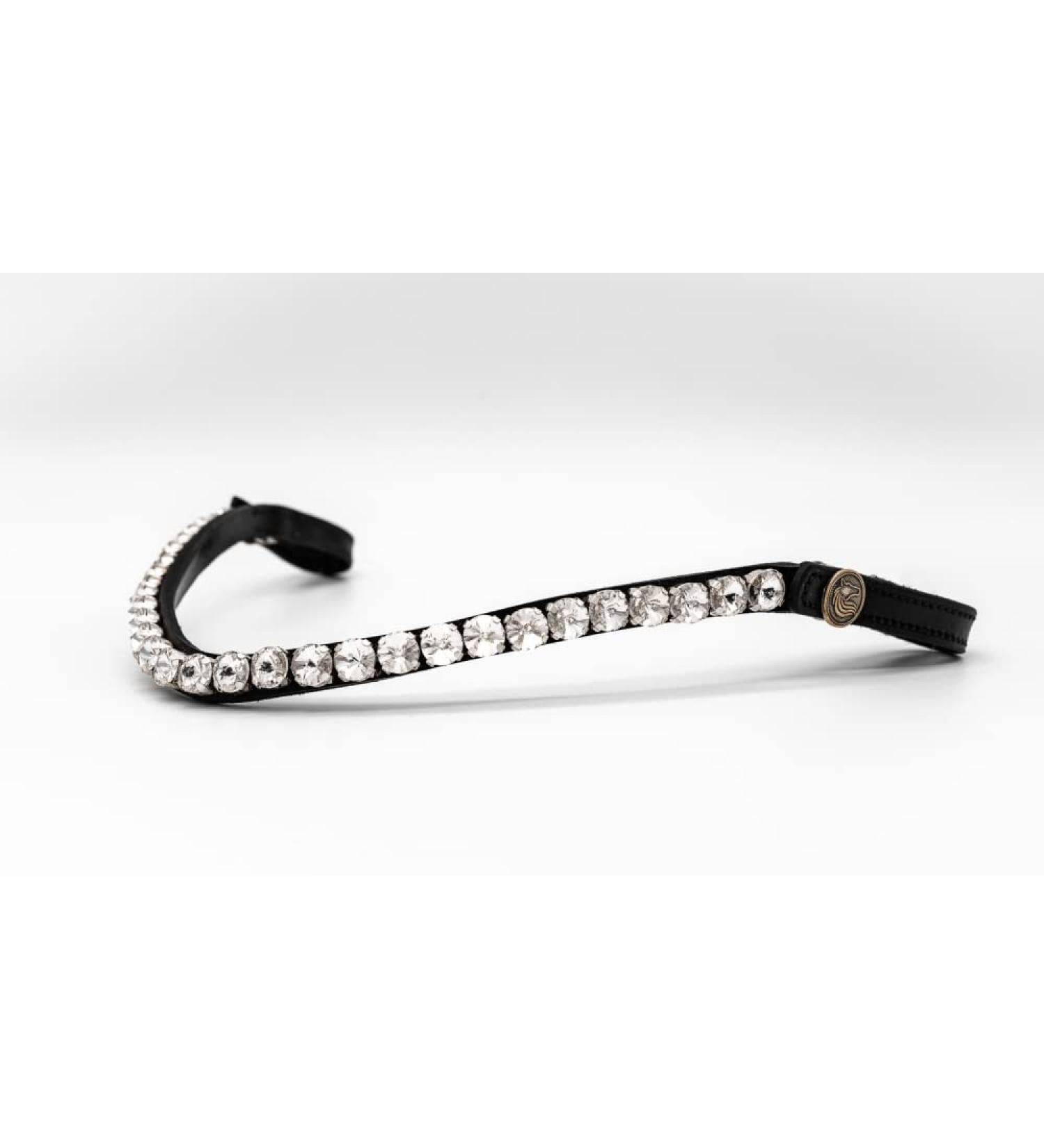Stunning White & Black Thoroughbred Browband | Premium Equestrian Accessories - BRIDLERY - Buy Online on GoSupps.com
