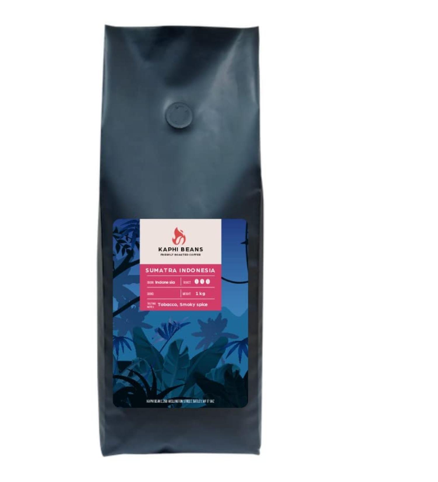 Kaphi Beans Roasted Coffee - Sumatra Indonesia - Dark Roast - 100% Arabica Beans - Freshly Roasted Whole Beans (Pack Of 1kg) - Buy Online on GoSupps.com