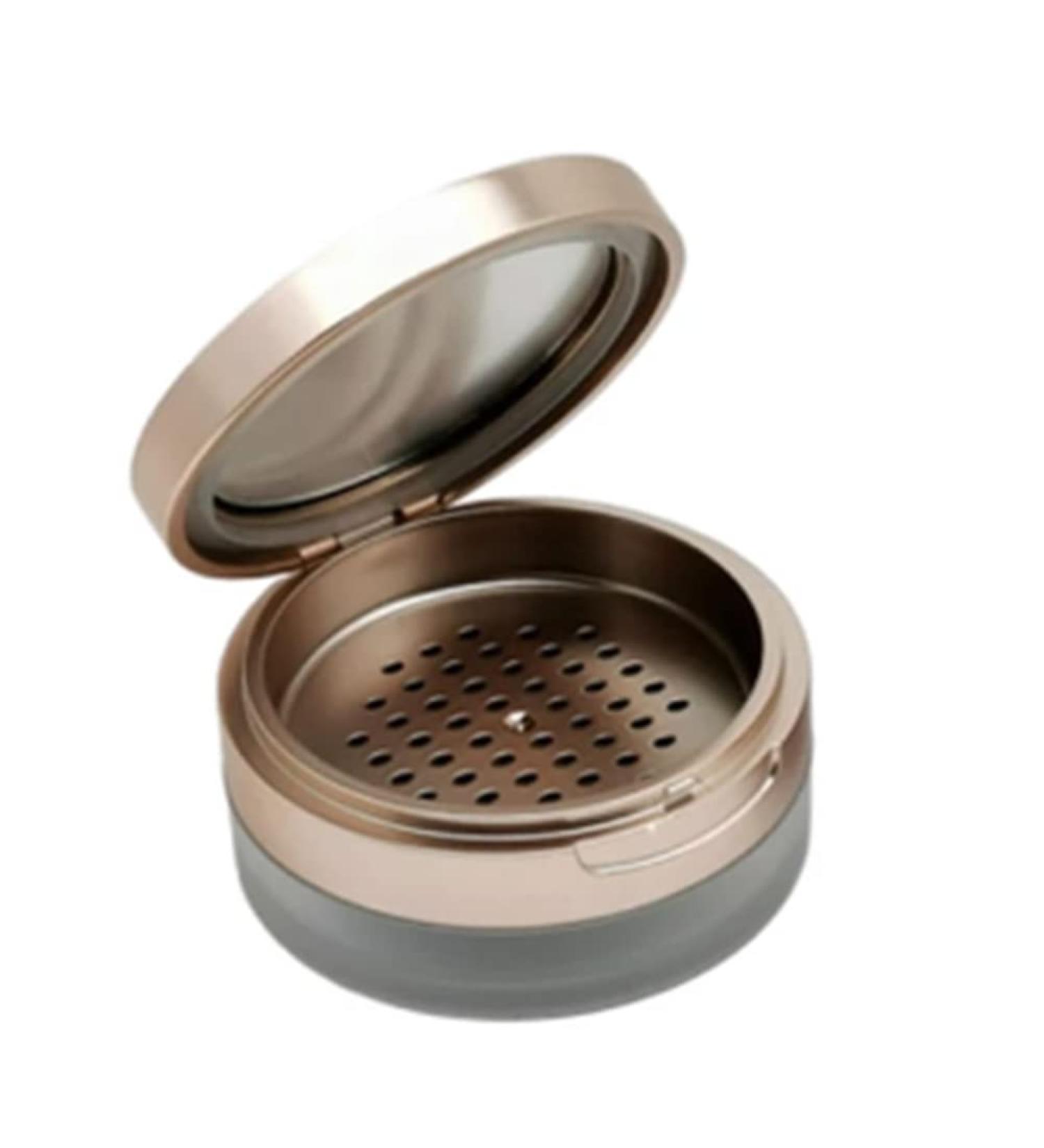 AKOAK Rose Gold Plastic Powder Cartridge - 8g Container for DIY Loose Powder - Reusable Travel Makeup Jar with Sieve - Buy Online on GoSupps.com