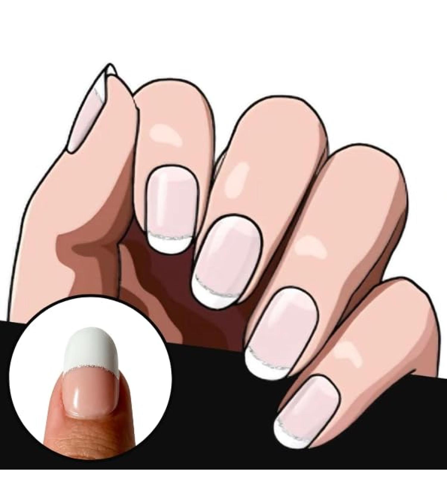 Buy UV Gel Nail Film - 20 Thin Polish Strips + File & Skin Sticks | UVNails White French Line - International Shipping Available - Buy Online on GoSupps.com