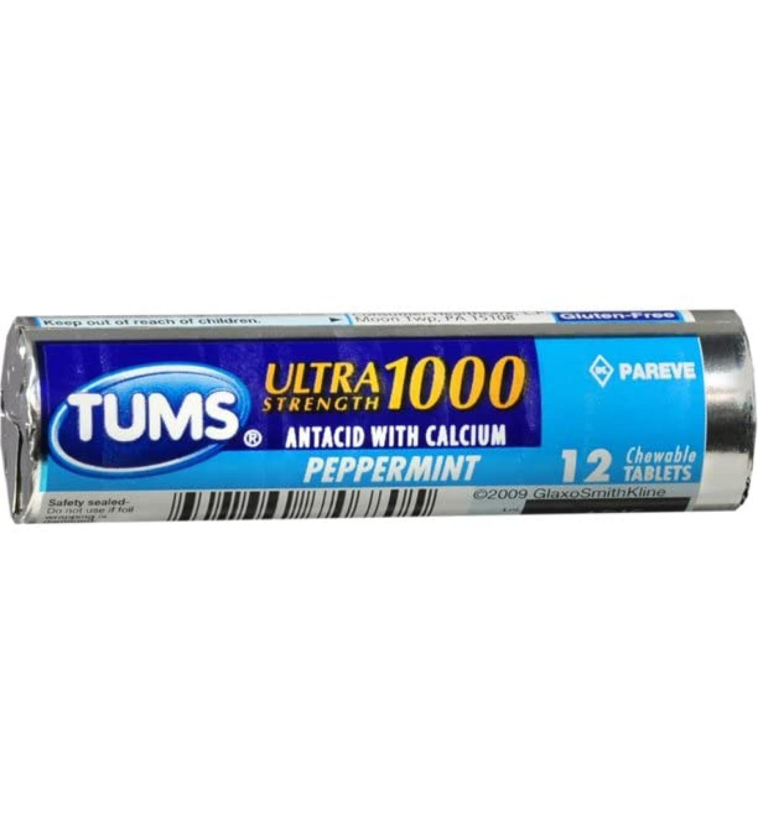 GSK Tums Ultra Peppermint - Fast Heartburn Relief | Buy Online - Buy Online on GoSupps.com