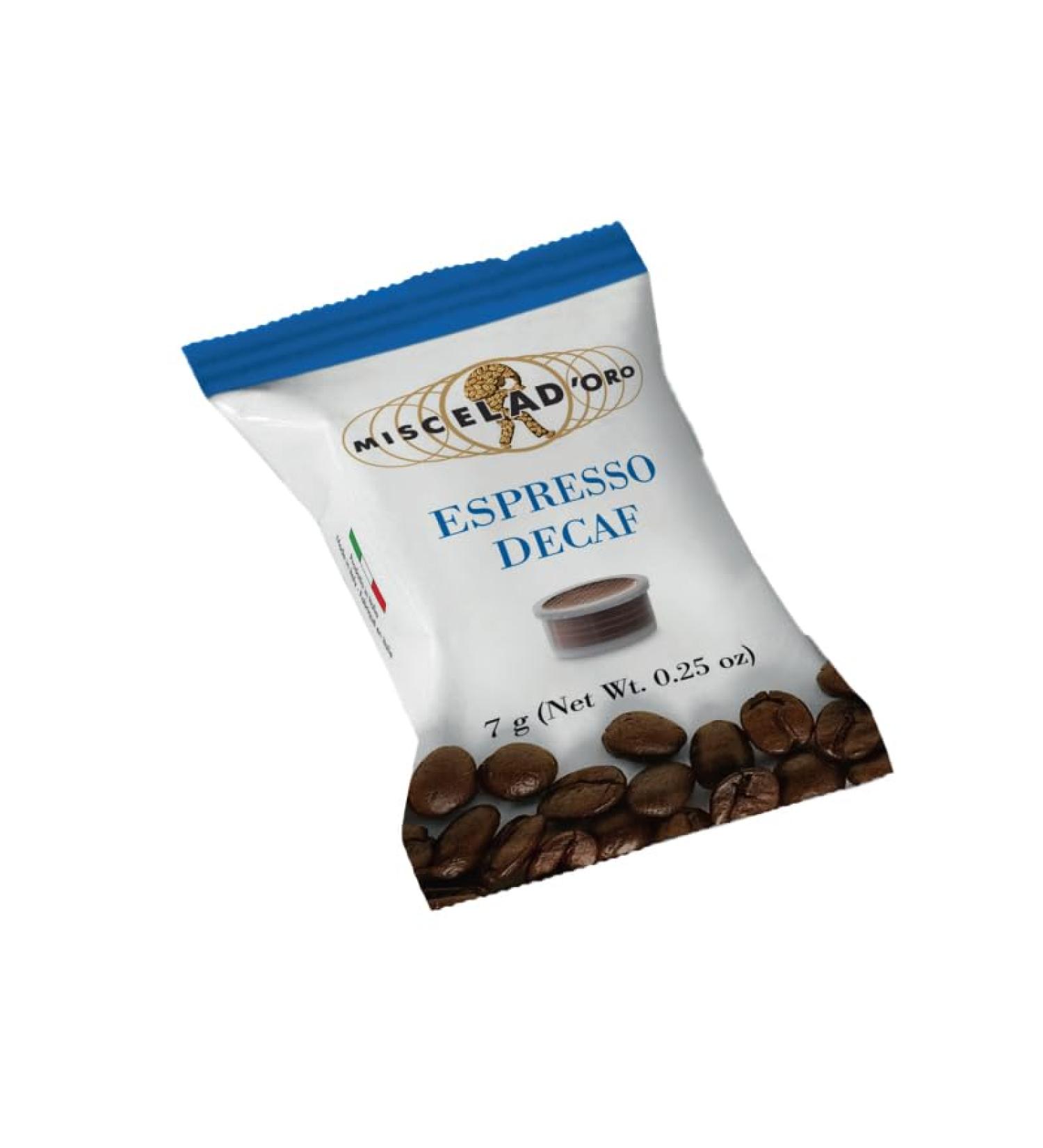 Miscela d'Oro Espresso Decaf Compatible Espresso Point Capsules, 100 Count