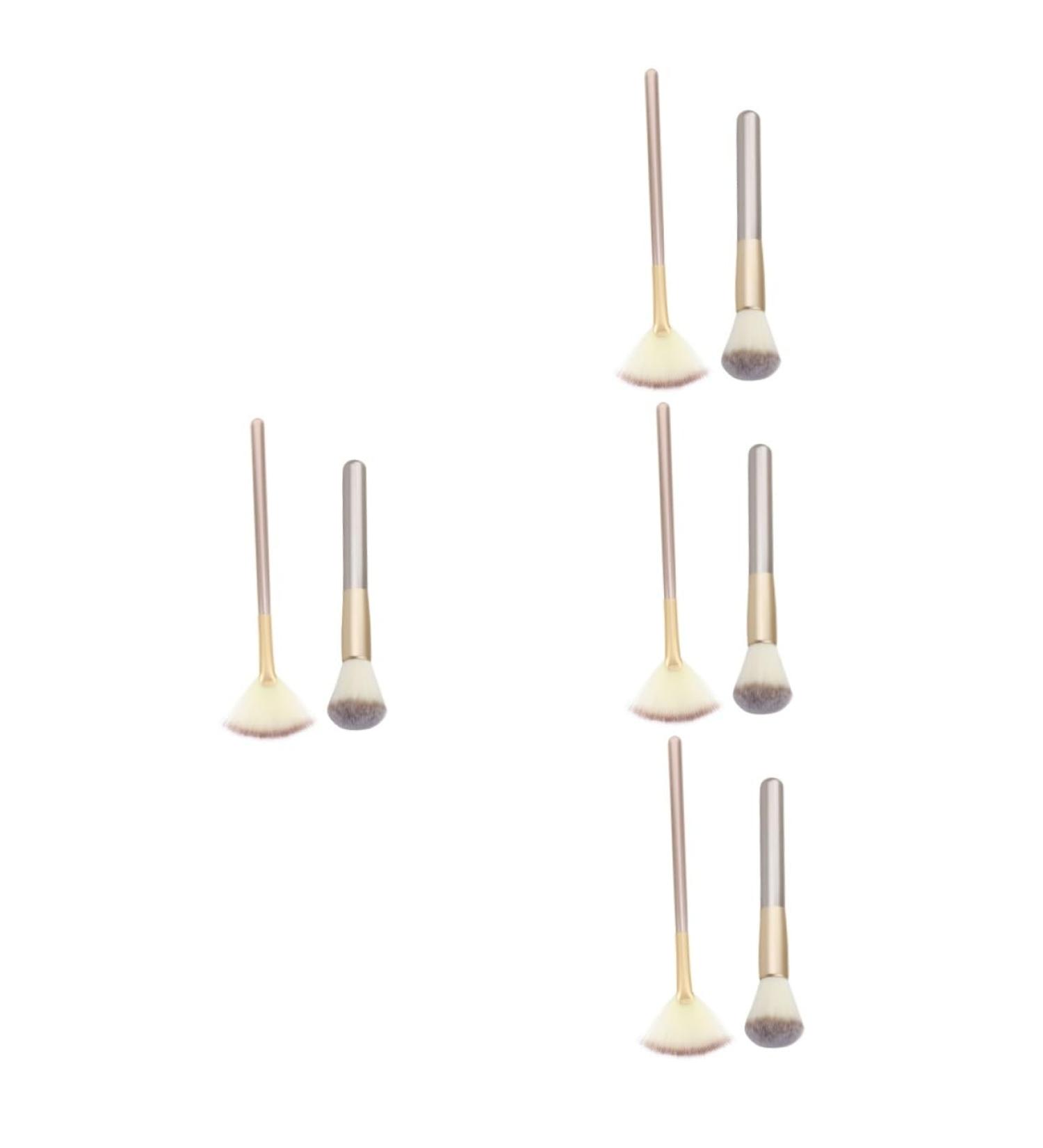 4 sets of make-up fan make-up for the face make-up tools make-up brush highlighter blush for the cheeks fan make-up brush face brush main blush - Buy Online on GoSupps.com