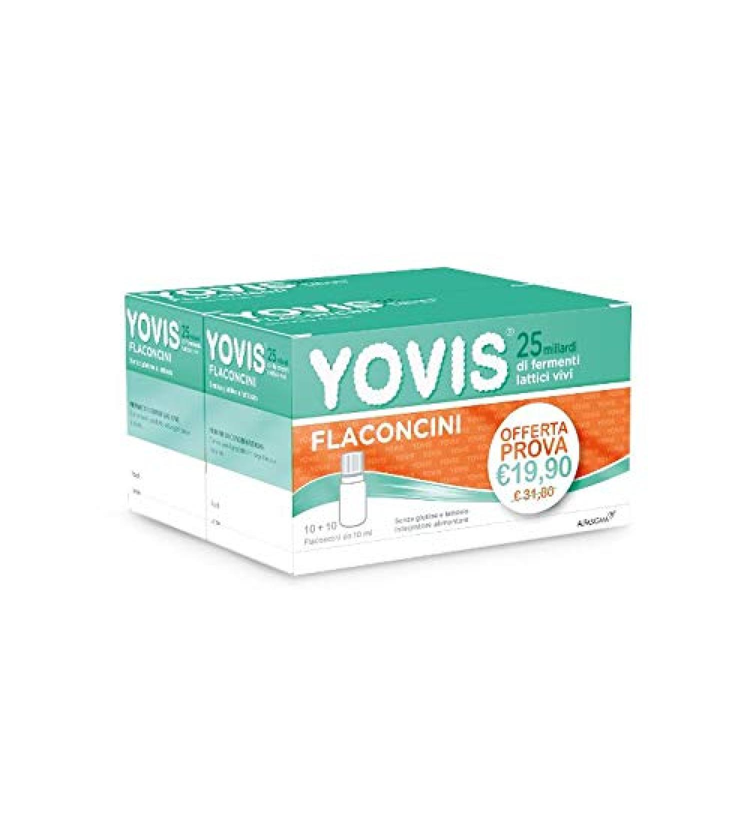 Yovis Bottles BIPACK 10+10 - Billions of Probiotics for Gut Health | Convenient Travel Size - Buy Online on GoSupps.com
