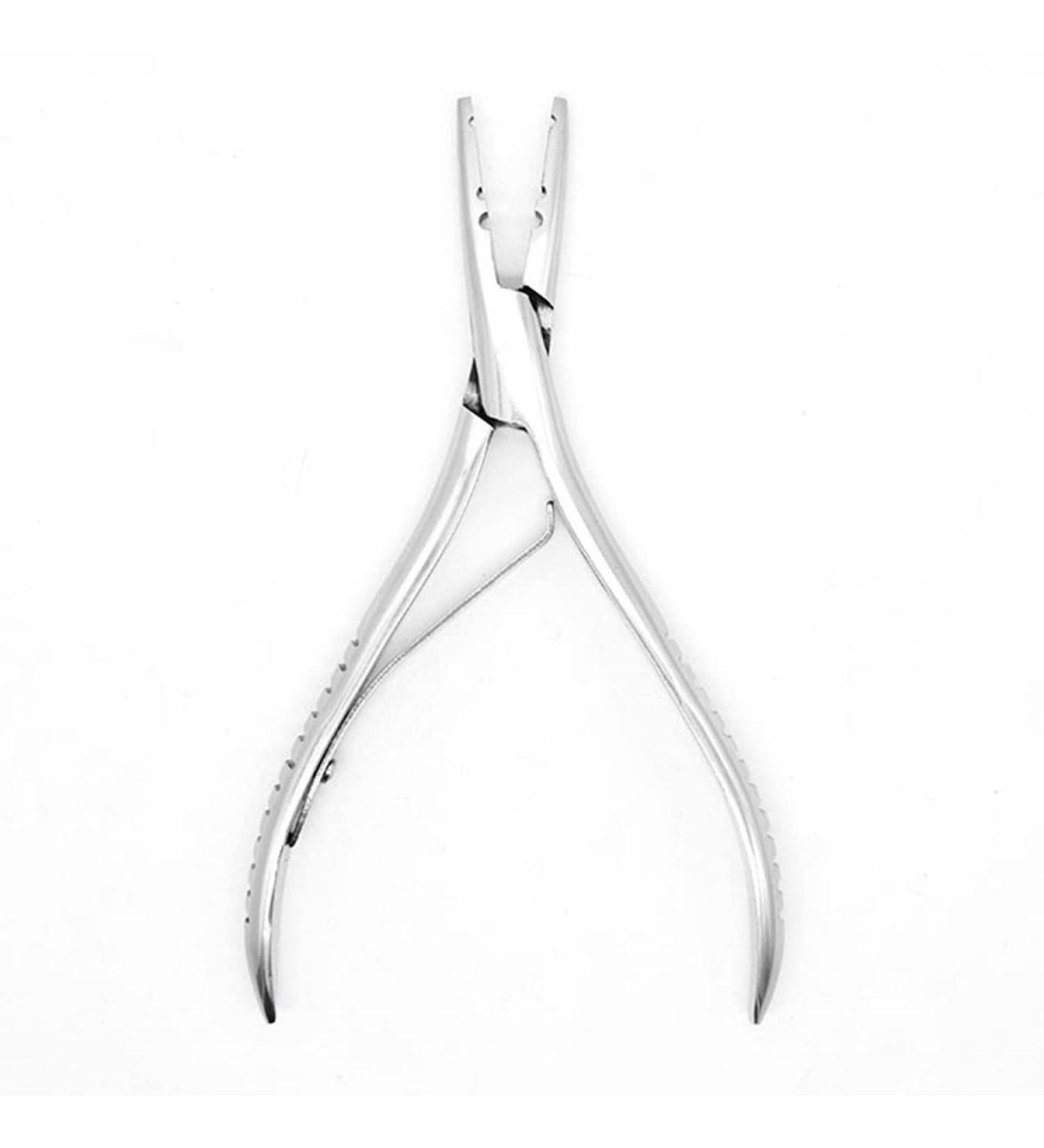 Multi-function stainless steel hair extension pliers Micro Rings Extensions Removal Opening Pliers for Micro Beads 3 Holes Plier - Buy Online on GoSupps.com