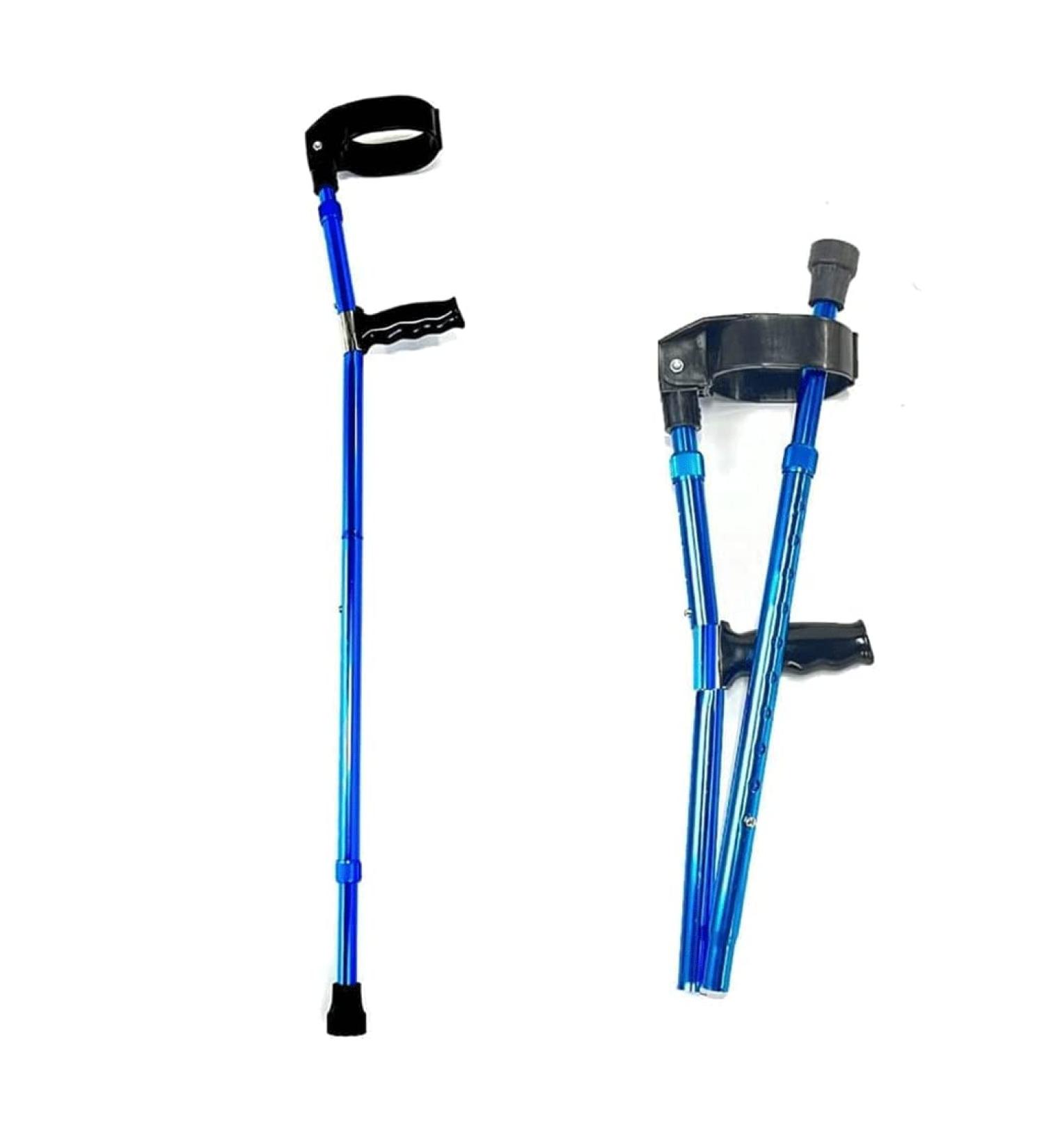 Adult Crutches Medical Elbow Crutch Folding Aluminum Crutch Height Adjustable Telescopic Forearm Crutch Walking Crutch for Adult Youth Convenient Independence Blue - Buy Online on GoSupps.com