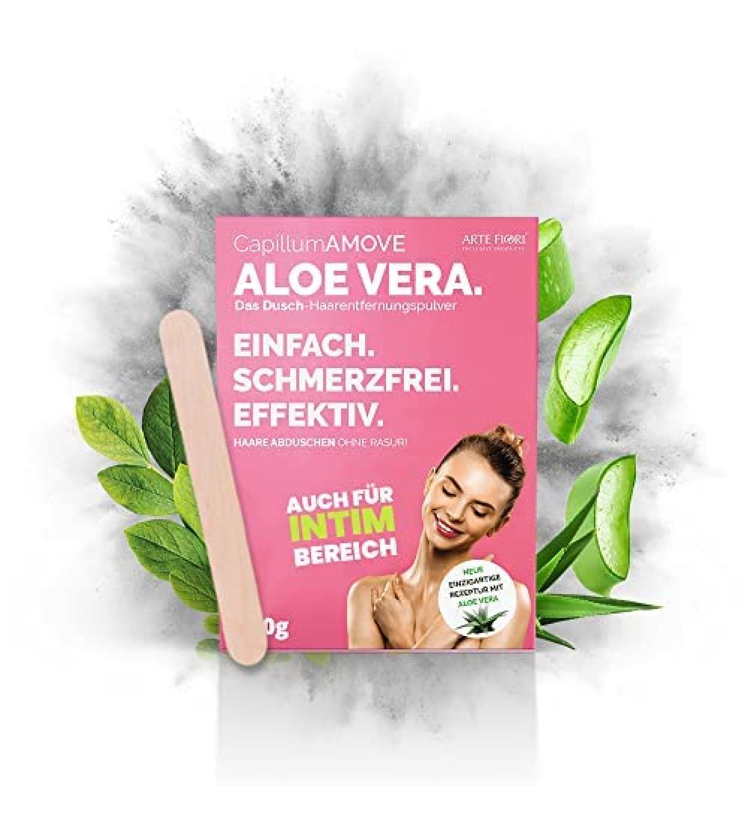 Capillum Amove Aloe Vera Depilatory Cream 300g - Gentle Painless Hair Removal for Women - Intimate & Body Use - Additive-Free Neutral Smell - Buy Online on GoSupps.com