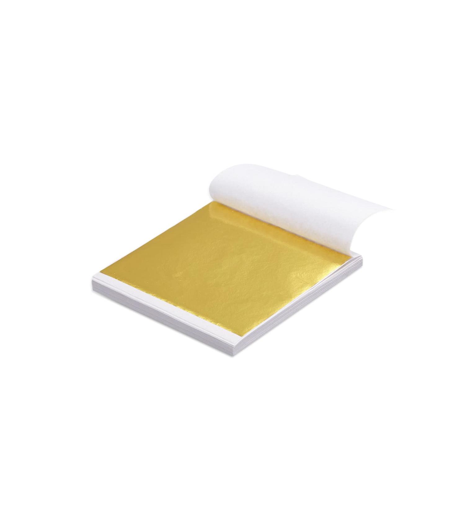 Yuegit 100 Pieces Imitation Gold Leaf Sheets - 5.5X5.5 Inch - Perfect for Craft Gilding and Home Decoration - Buy Online on GoSupps.com