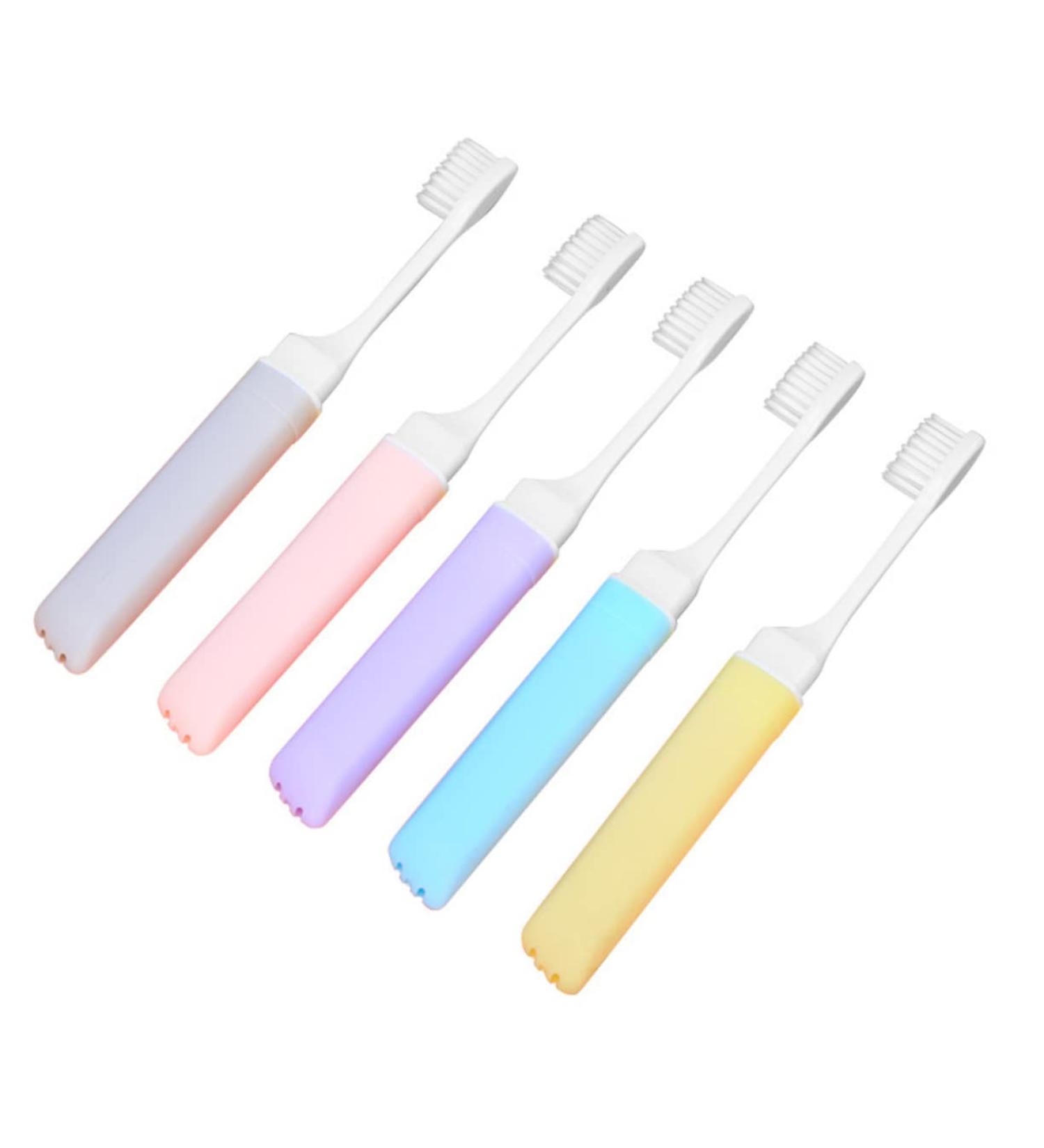 Clispeed 5-Stage Collapsible Travel Toothbrush - Wear-Resistant Outdoor Oral Care - Buy Online on GoSupps.com