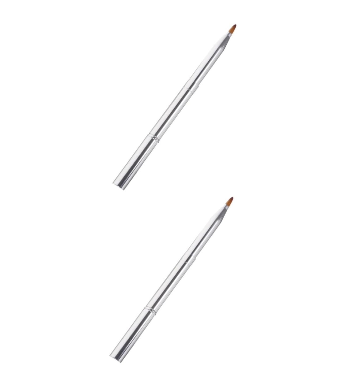 Double Ended Lipstick Brush & Eyeshadow Applicator - Travel Size 2pcs Set for Lip Makeup & Eye Shadow by Minkissy - Buy Online on GoSupps.com