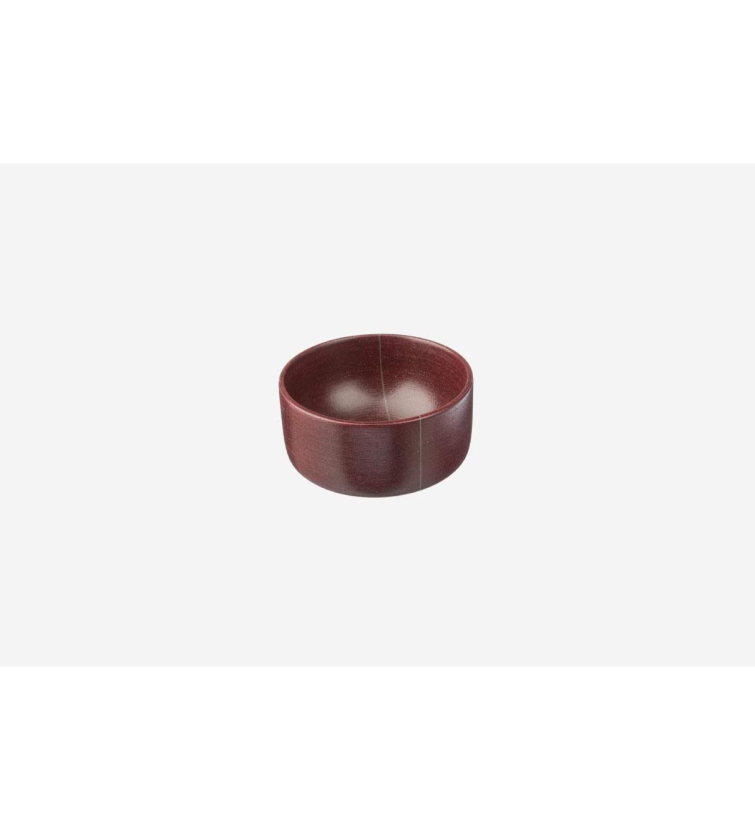Soap dish for shaving diameter 9 cm plywood plain with stripes