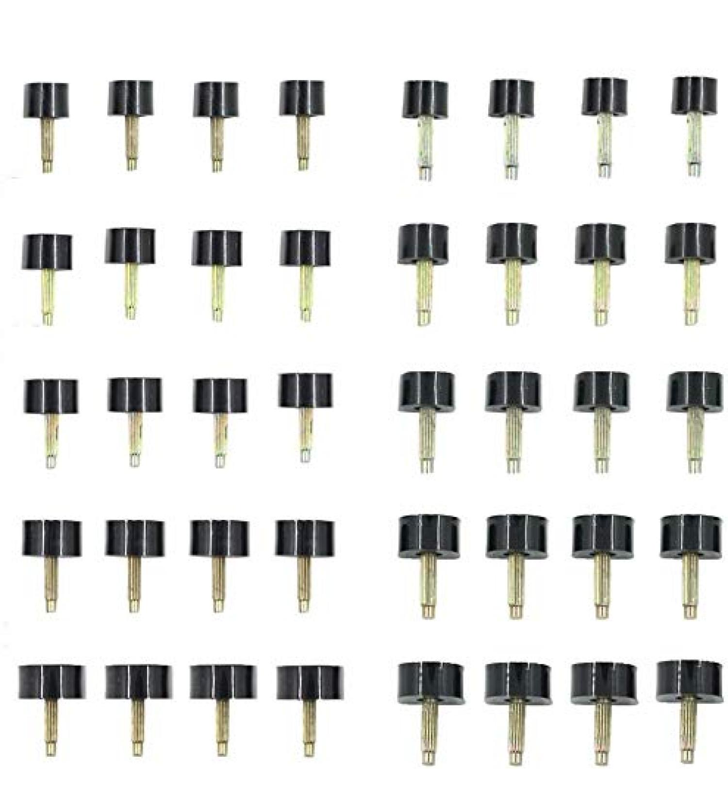 LinaLife 40pcs Black High Heel Shoe Repair Tips Set | 5 Sizes (8mm - 12mm) | Steel Pin | Replacement Dowel Lifts - Buy Online on GoSupps.com
