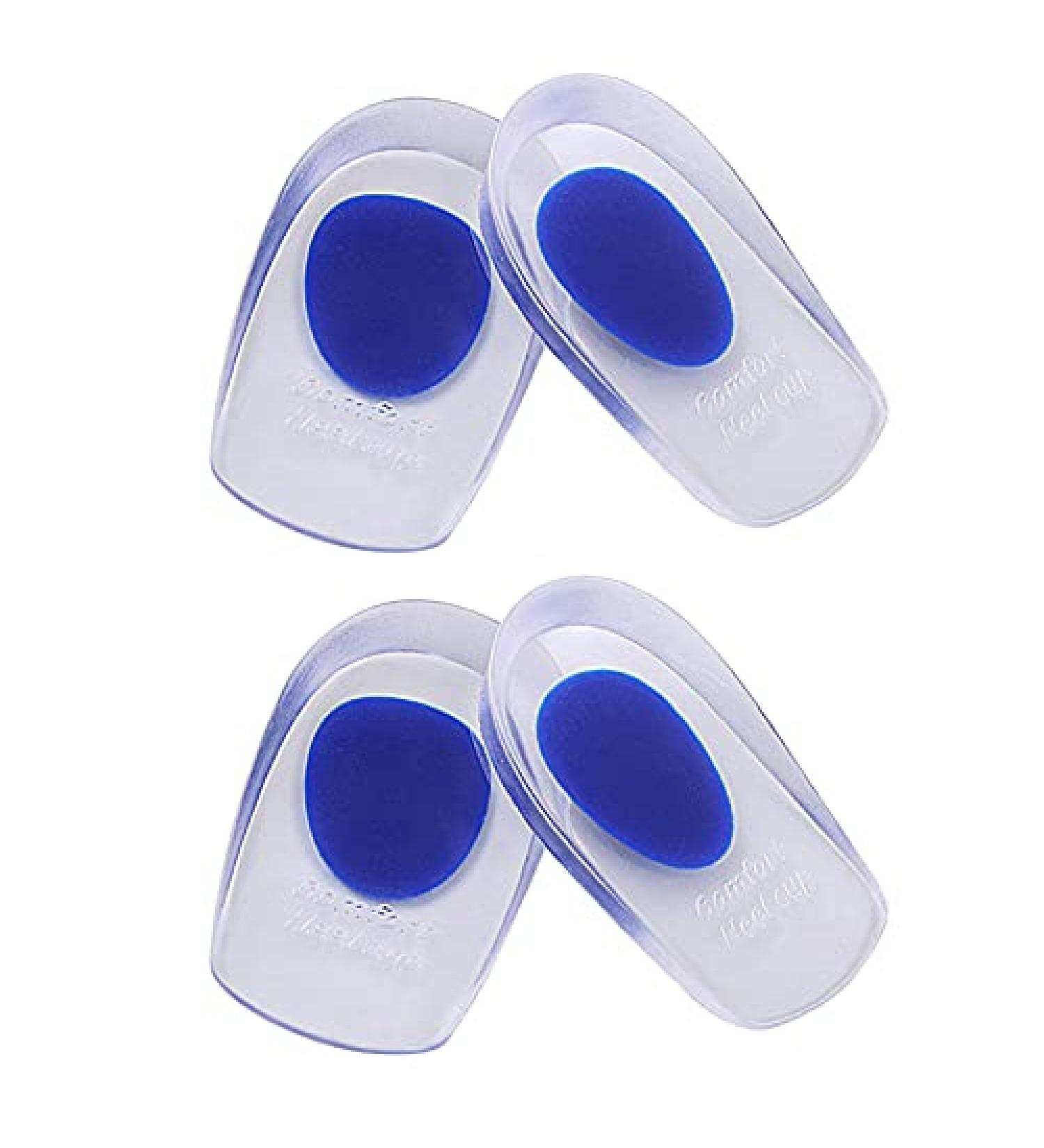 Buy Gel-Dersoning Cushions & Silicone-Hinge Pillows for Plantar Fasciitis Relief | Heel Spur & Achilles Pain Support (2 Pairs Blue Large) - Buy Online on GoSupps.com
