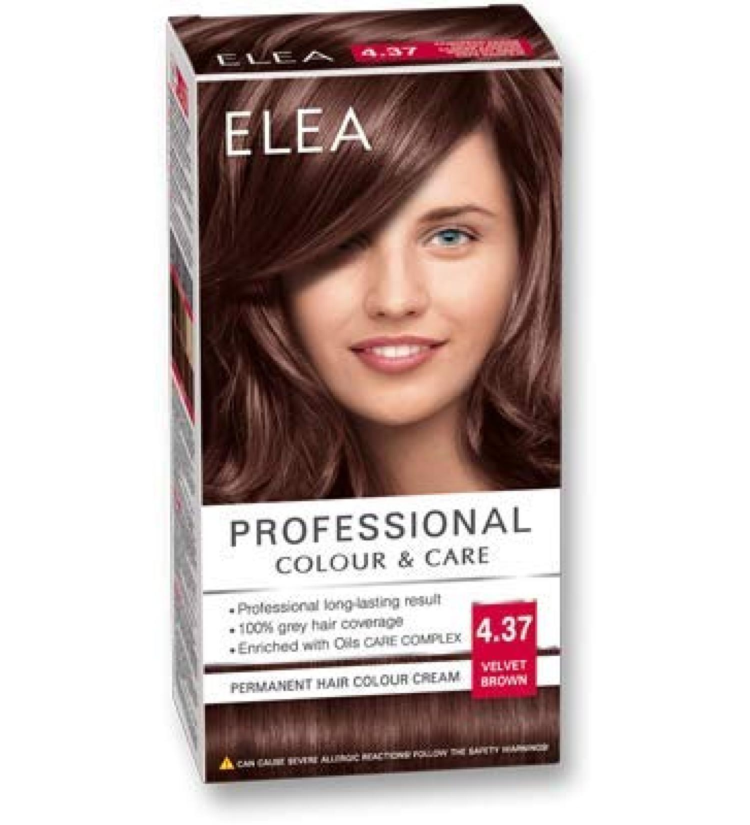 ELEA ELEA Professional Permanent Colouring Cream 4.37 Brown Velvet with Oil Care Complex
