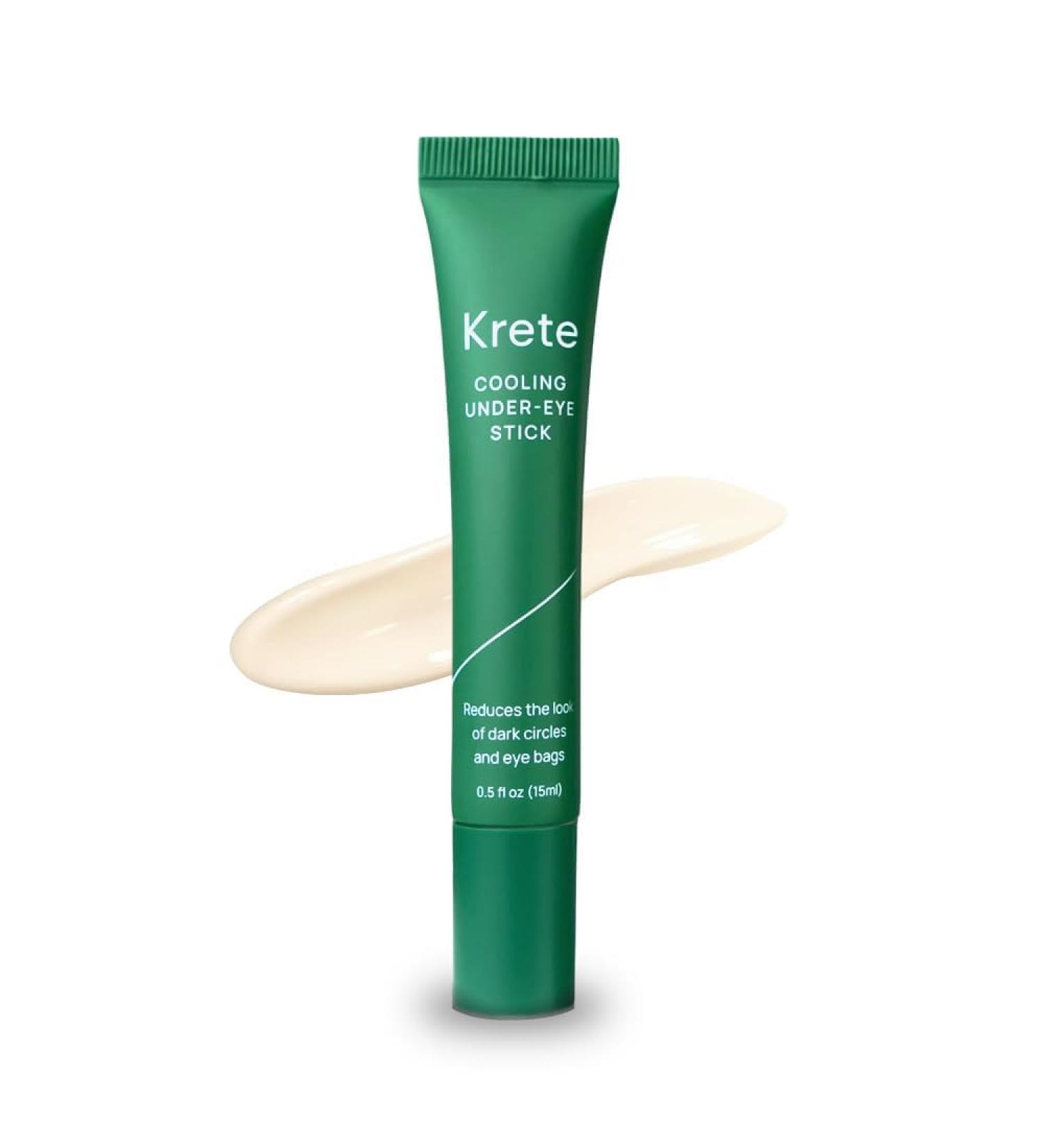 KRETE Cooling Under-Eye Stick with Liposomal Caffeine and Tripeptide-5 - Helps with Dark Circles and Puffiness Vegan & Cruelty-Free 15ml - Buy Online on GoSupps.com