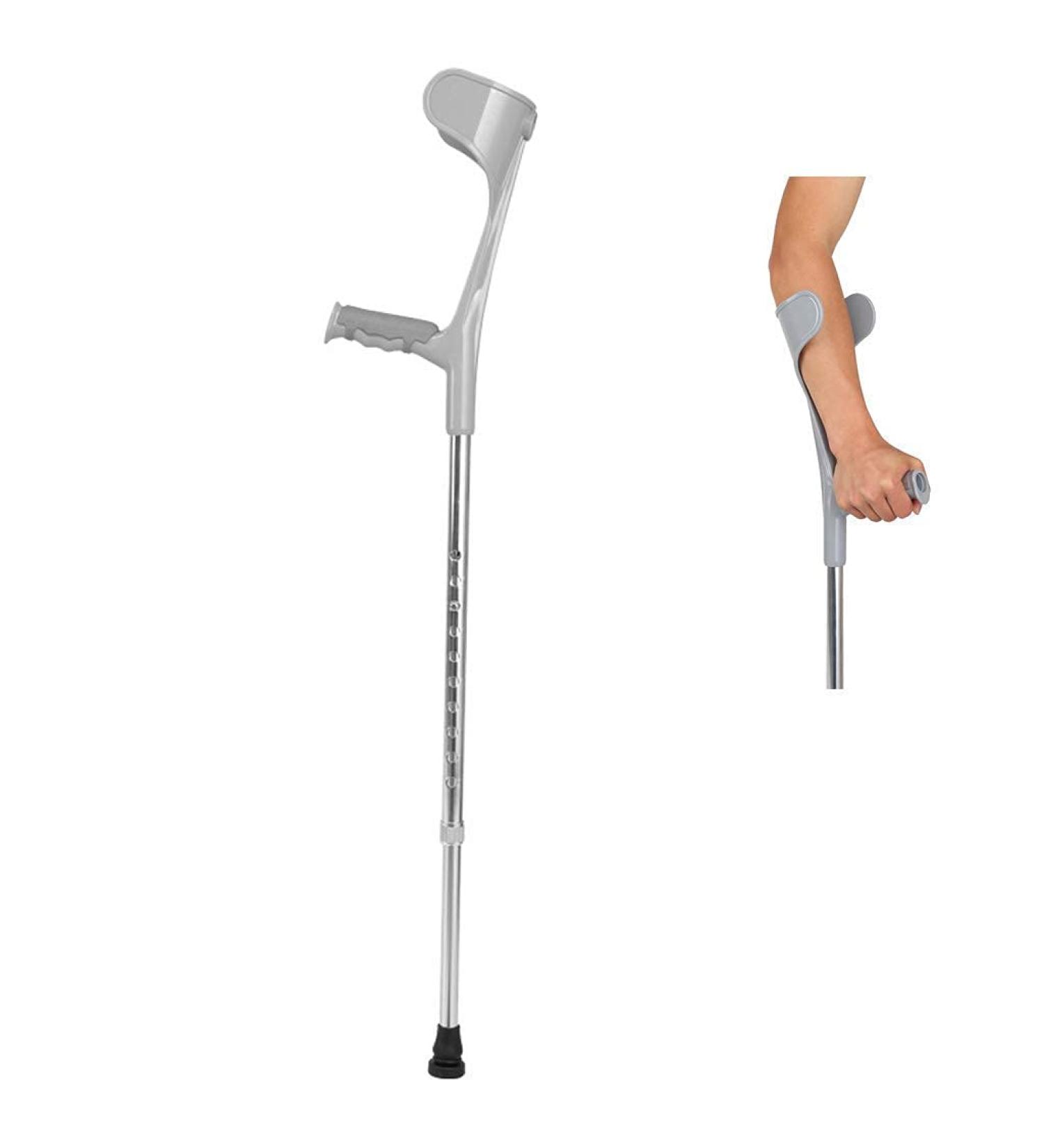 Forearm Crutch Elbow Crutches Ultralight Aluminum Assistant Height Adjustable Cm with Comfortable Grip Silver2Pcs Innovate - Buy Online on GoSupps.com