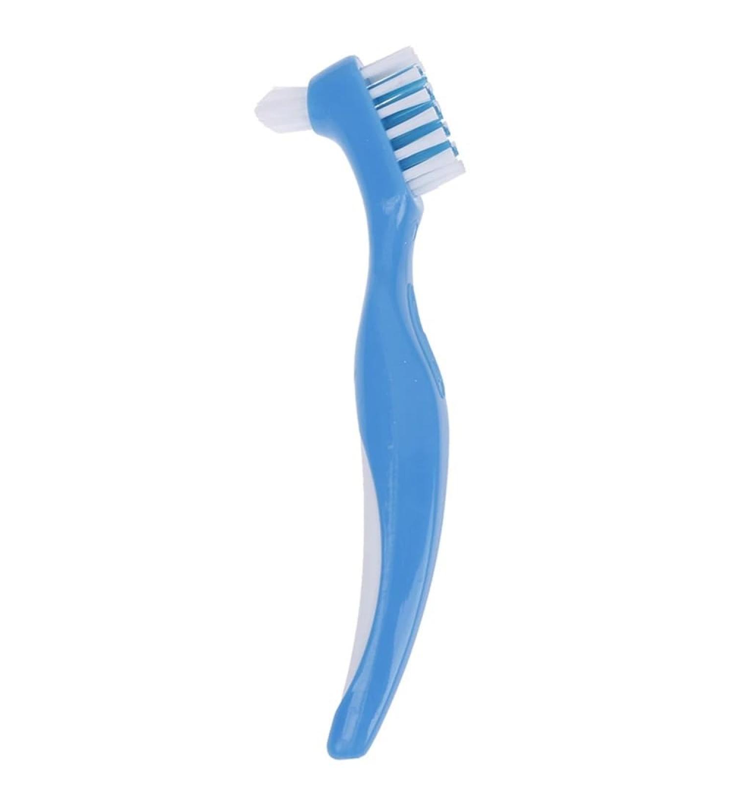 AD-BCRBGEN Portable Ergonomic Toothbrush for Prosthesis Care | Multi-layered Bristles & Double-Headed Design | Essential Oral Care Tool - Buy Online on GoSupps.com