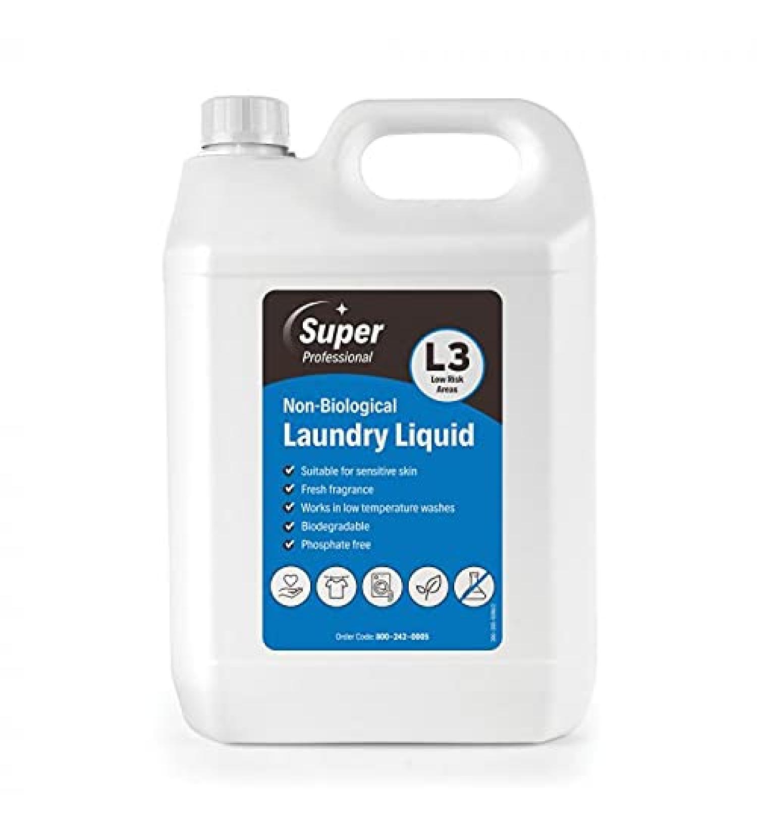 PBS Medicare 5 Litre - PBS Medicare Best Price Super Non Bio Laundry Liquid - is a Pleasant perfumed Premium Grade Clothes Washing Liquid Detergent for use in All Automatic Washing Machines.